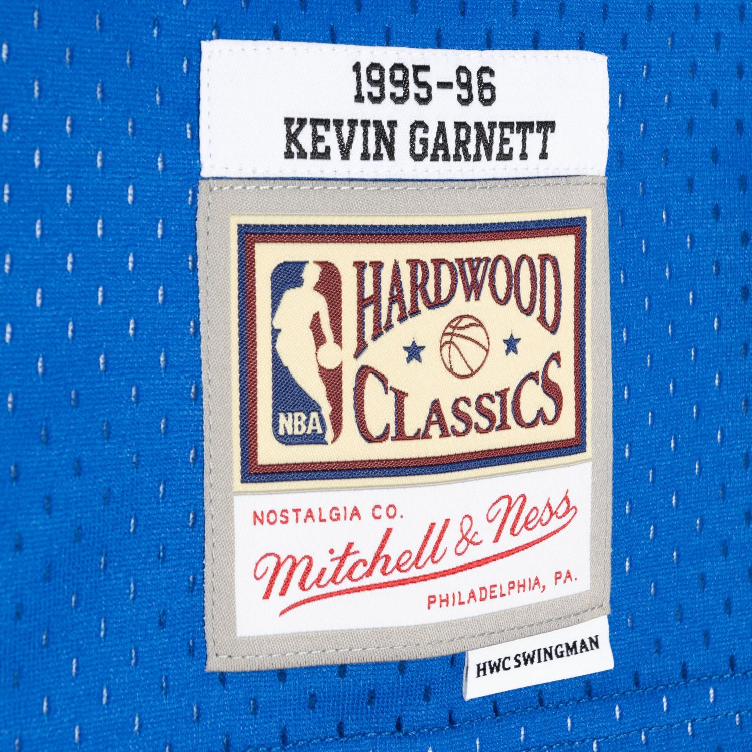 Mitchell  Ness Kevin Garnett /Blue Minnesota Timberwolves Hardwood Classics 1995/96 Split Swingman Jersey                        - view number 4