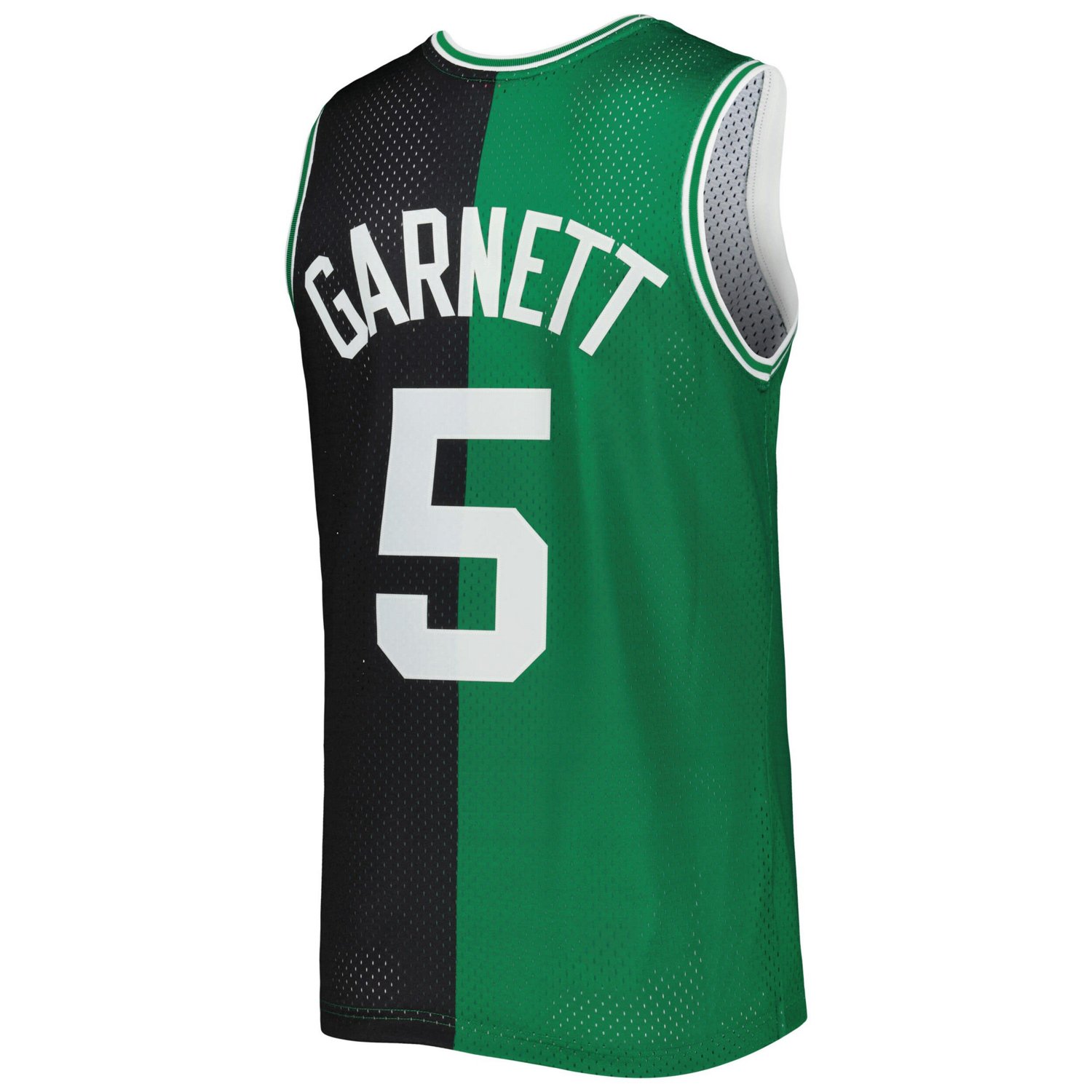 Mitchell  Ness Kevin Garnett /Kelly Green Boston Celtics Hardwood Classics 2007/08 Split Swingman Jersey                         - view number 3