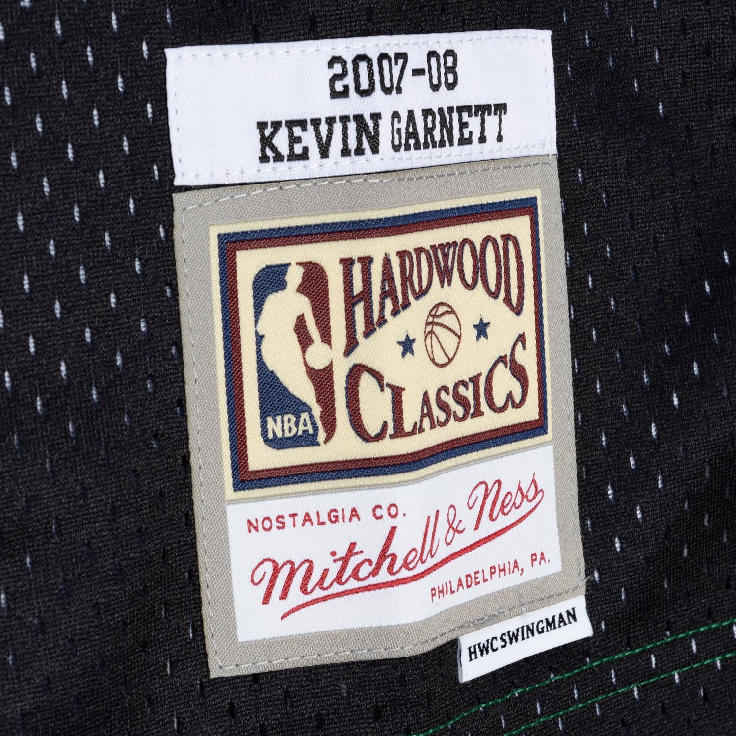 Mitchell  Ness Kevin Garnett /Kelly Green Boston Celtics Hardwood Classics 2007/08 Split Swingman Jersey                         - view number 4