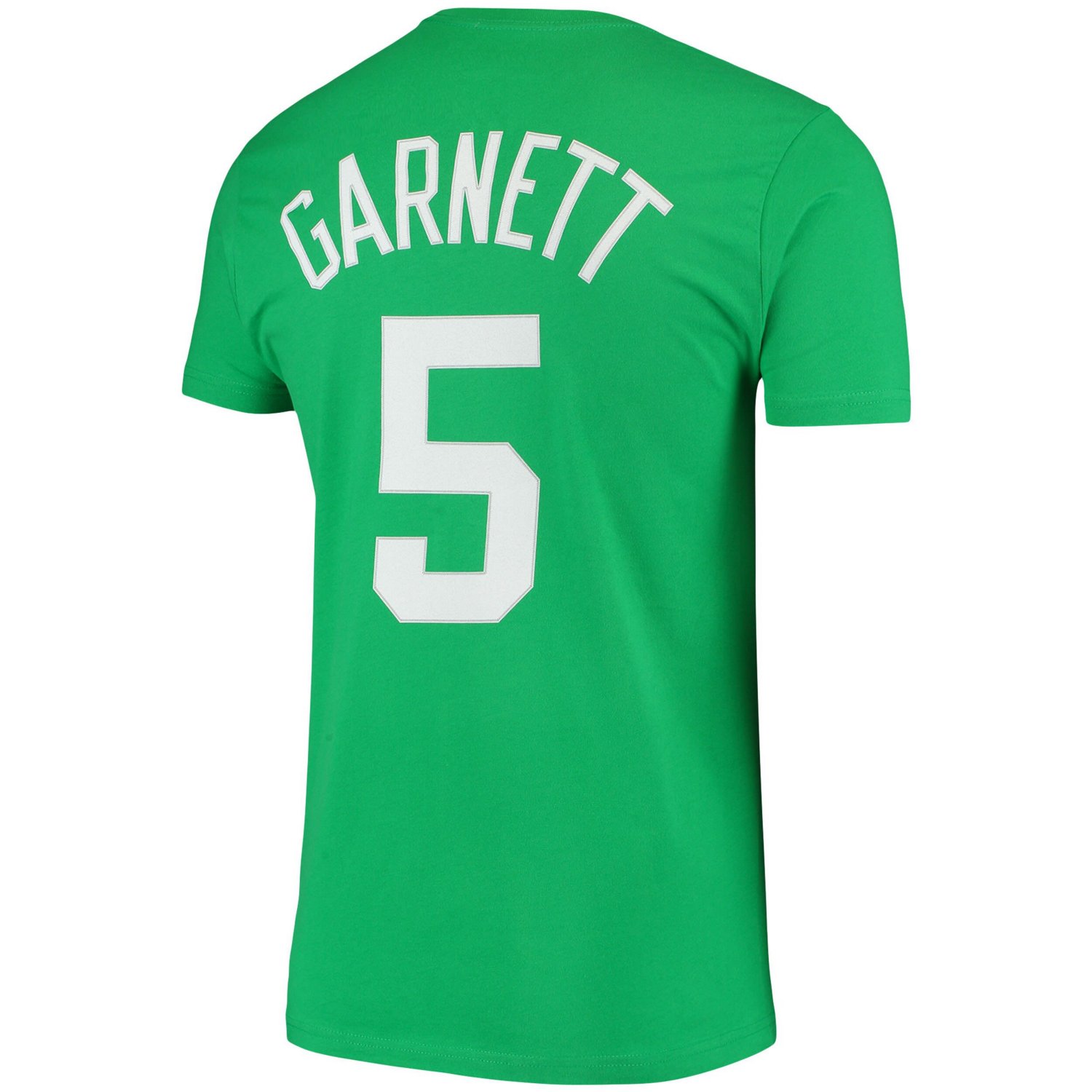 Mitchell  Ness Kevin Garnett Kelly Boston Celtics Hardwood Classics Stitch Name Number T-Shirt