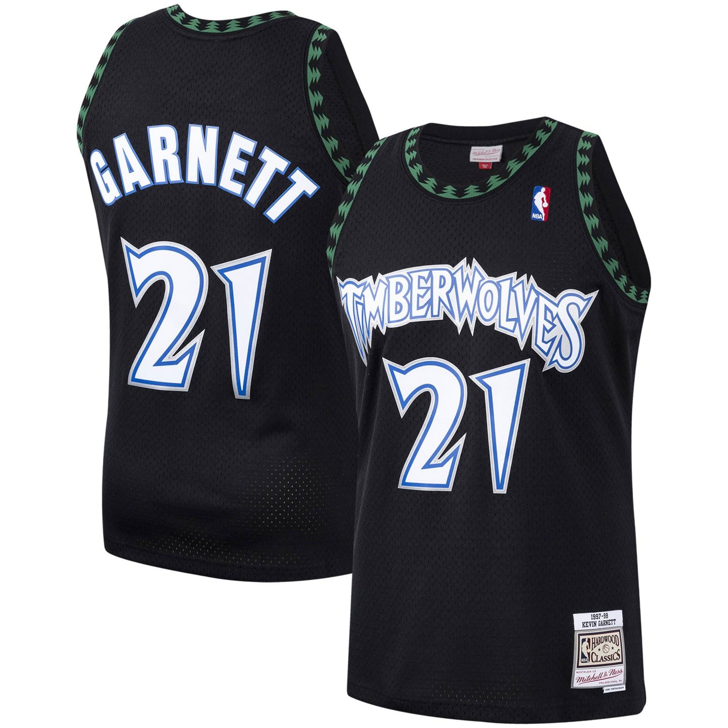 Mitchell  Ness Kevin Garnett Minnesota Timberwolves 1995/96 Hardwood Classics Swingman Jersey