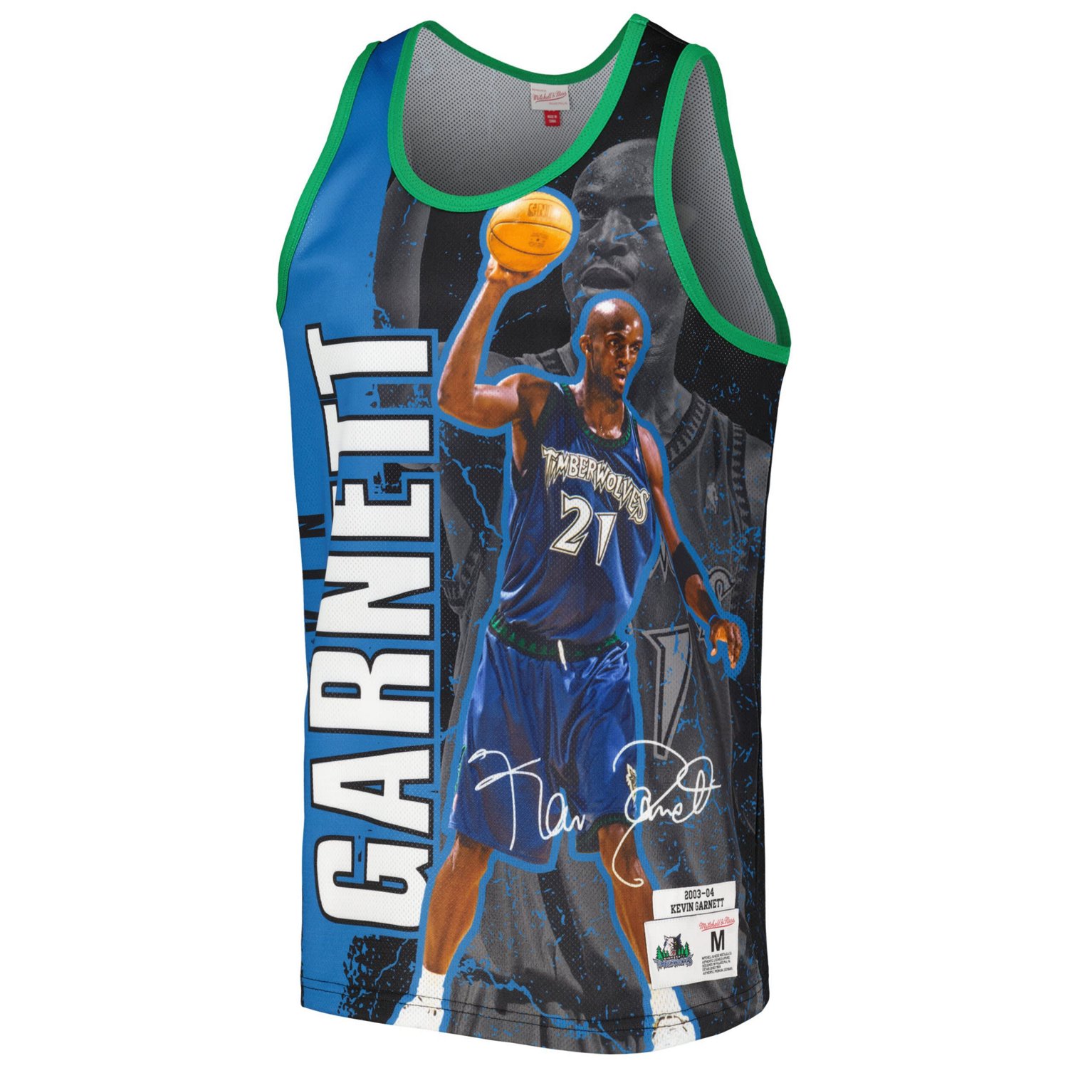Mitchell  Ness Kevin Garnett Minnesota Timberwolves 2003-04 Hardwood Classics Player Burst Tank Top                              - view number 2