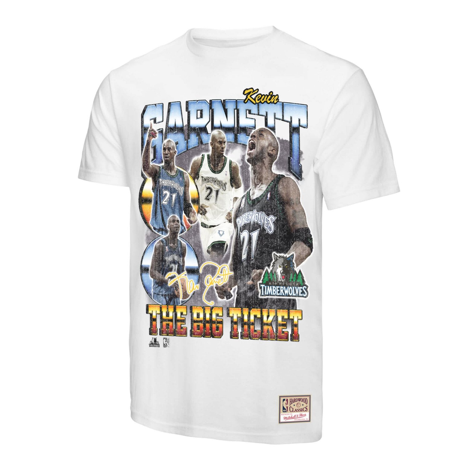 Mitchell  Ness Kevin Garnett Minnesota Timberwolves Hardwood Classics Commemorative Player Collage T-Shirt - view number 2