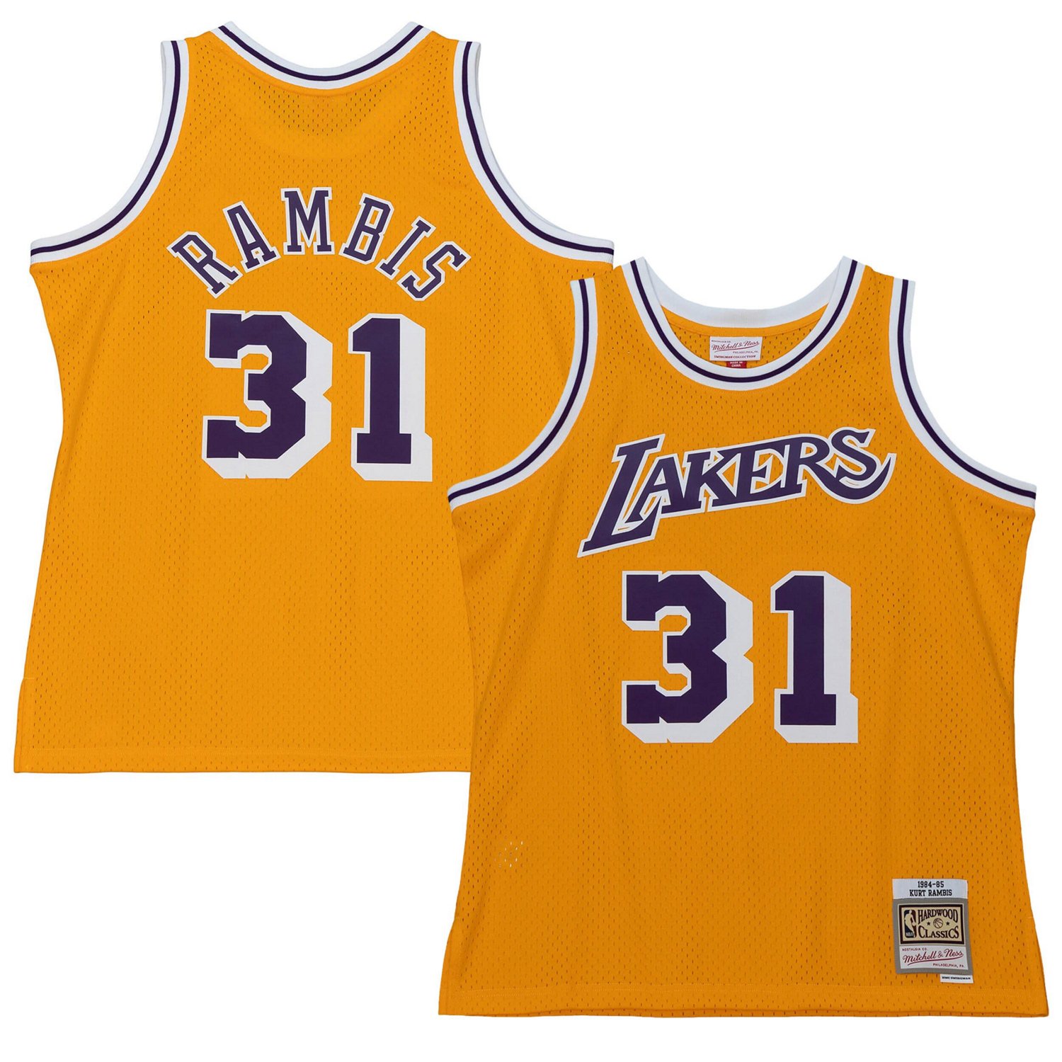 Mitchell  Ness Kurt Rambis Los Angeles Lakers 1984/85 Swingman Jersey