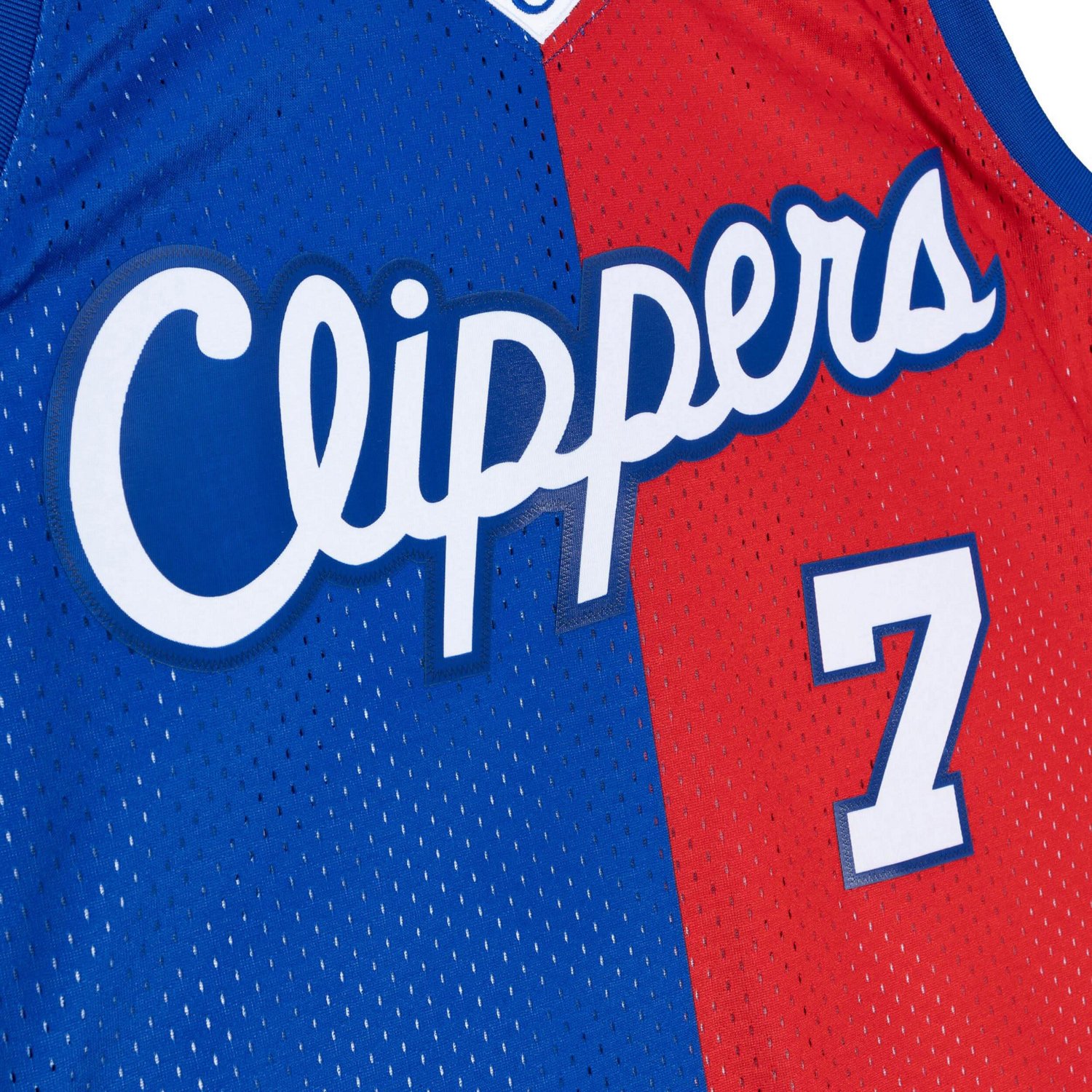 Mitchell  Ness Lamar Odom /Red LA Clippers Hardwood Classics 2000/01 Split Swingman Jersey                                       - view number 4