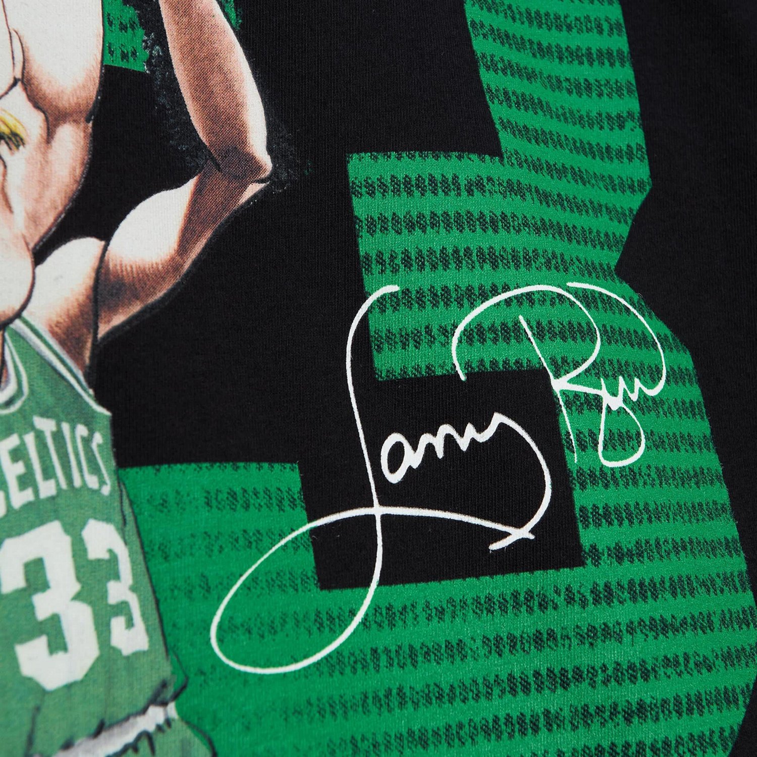 Mitchell  Ness Larry Bird Boston Celtics Hardwood Classics Caricature T-Shirt