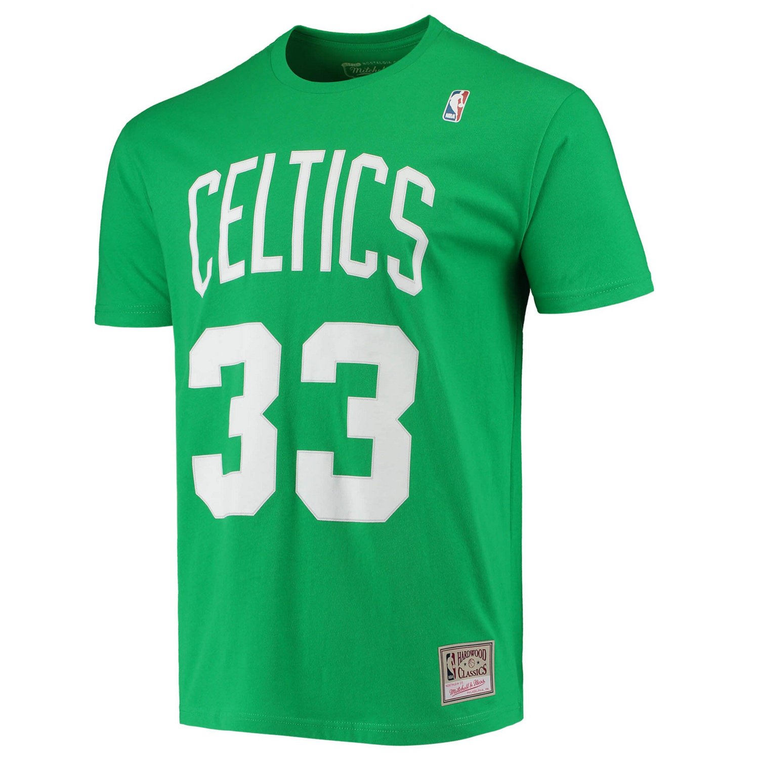Mitchell  Ness Larry Bird Kelly Boston Celtics Hardwood Classics Stitch Name  Number T-Shirt                                     - view number 2