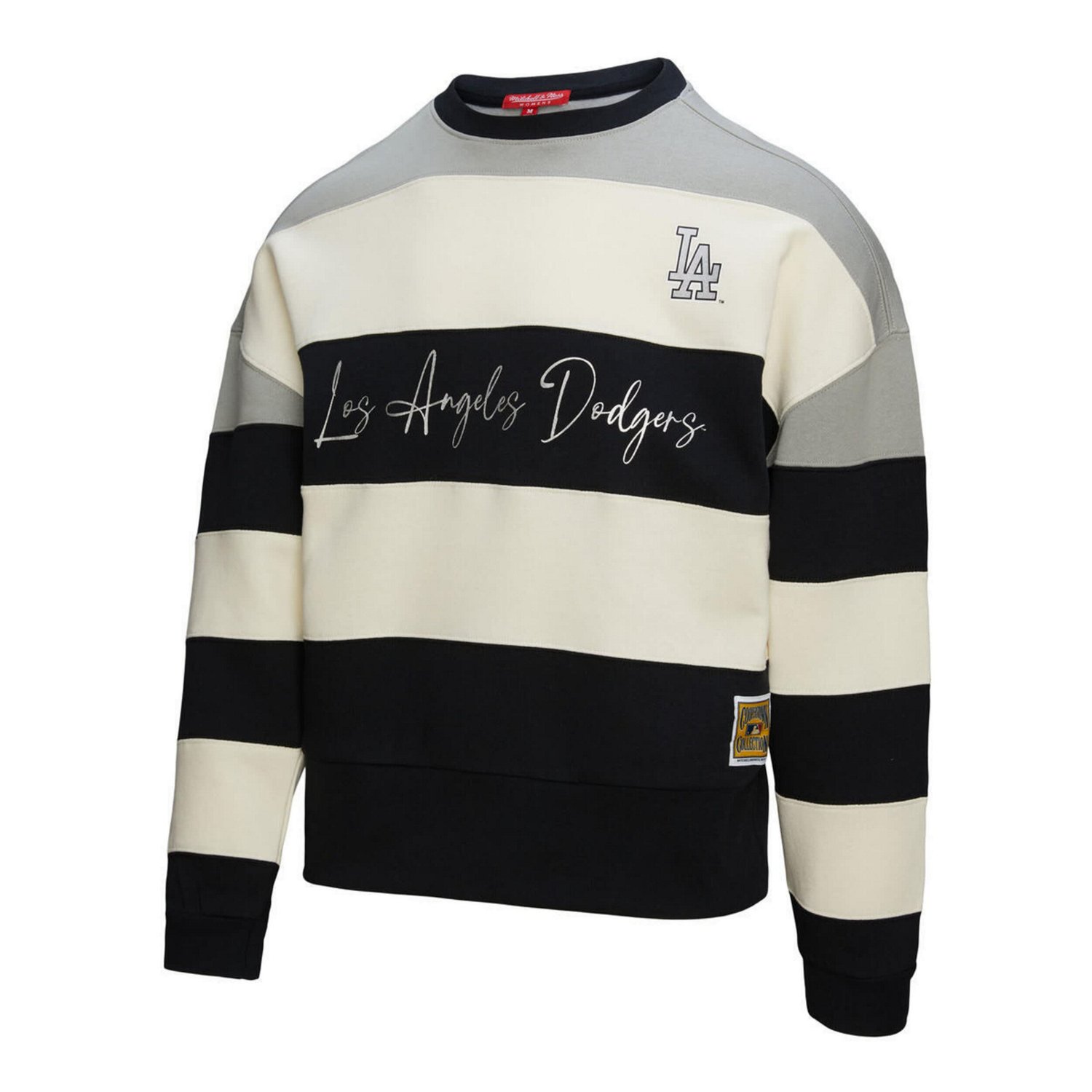 Mitchell  Ness Los Angeles Dodgers Cooperstown Collection Blocked Fleece Pullover Sweatshirt - view number 2