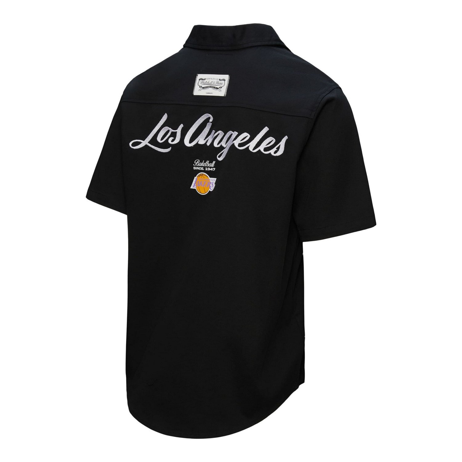 Mitchell  Ness Los Angeles Lakers Hardwood Classics Camp Shirt - view number 3