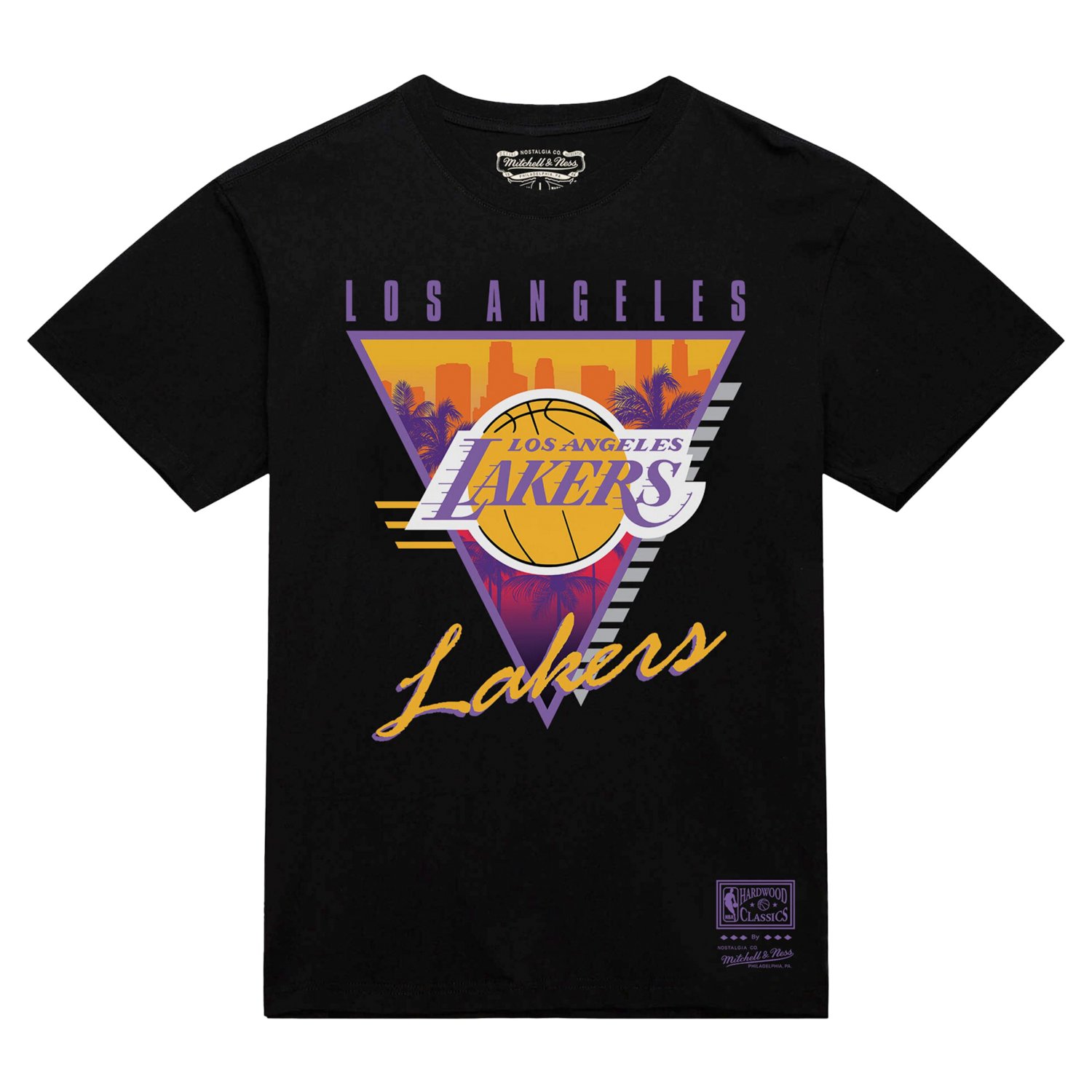Mitchell  Ness Los Angeles Lakers Worldwide Collection Tri-Logo T-Shirt