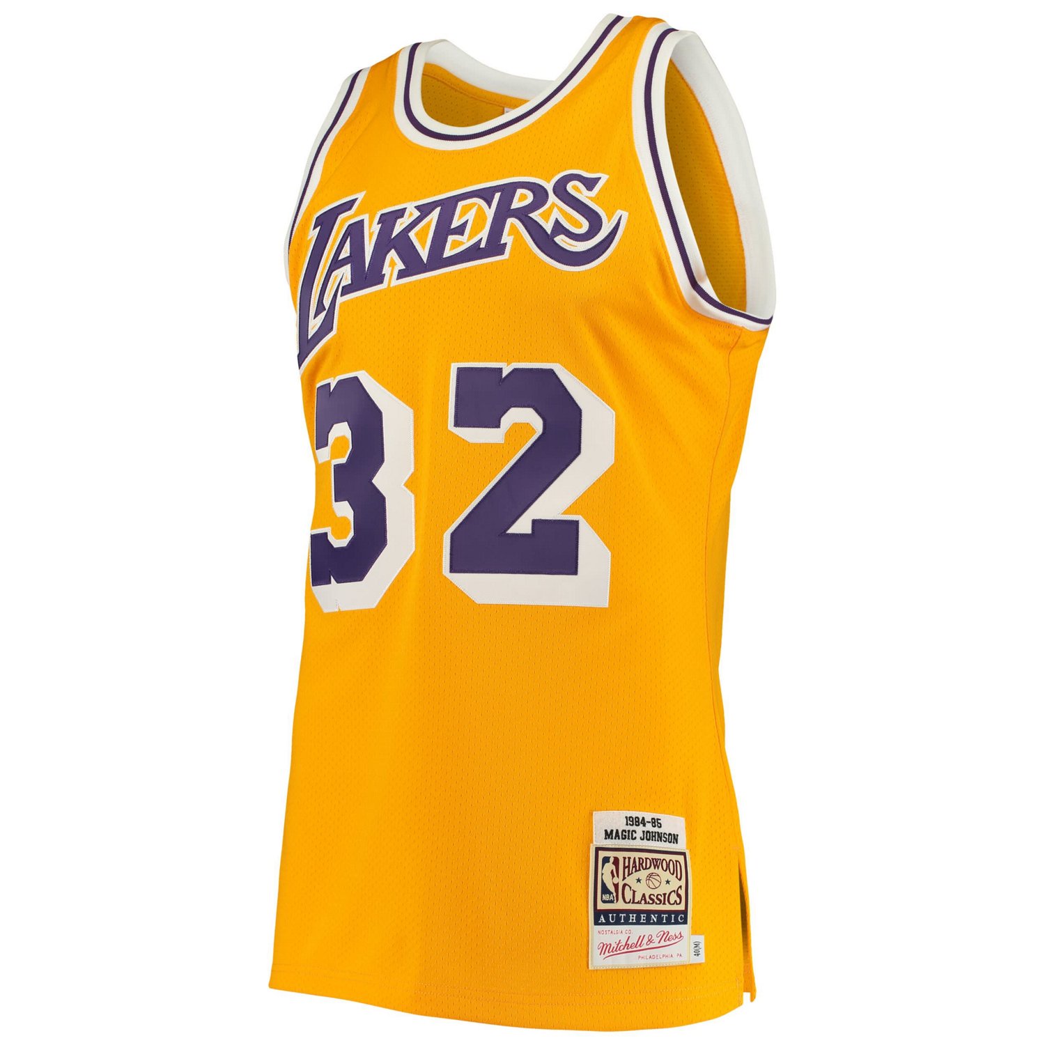 Mitchell  Ness Magic Johnson Los Angeles Lakers 1984/85 Hardwood Classics Authentic Jersey                                       - view number 2
