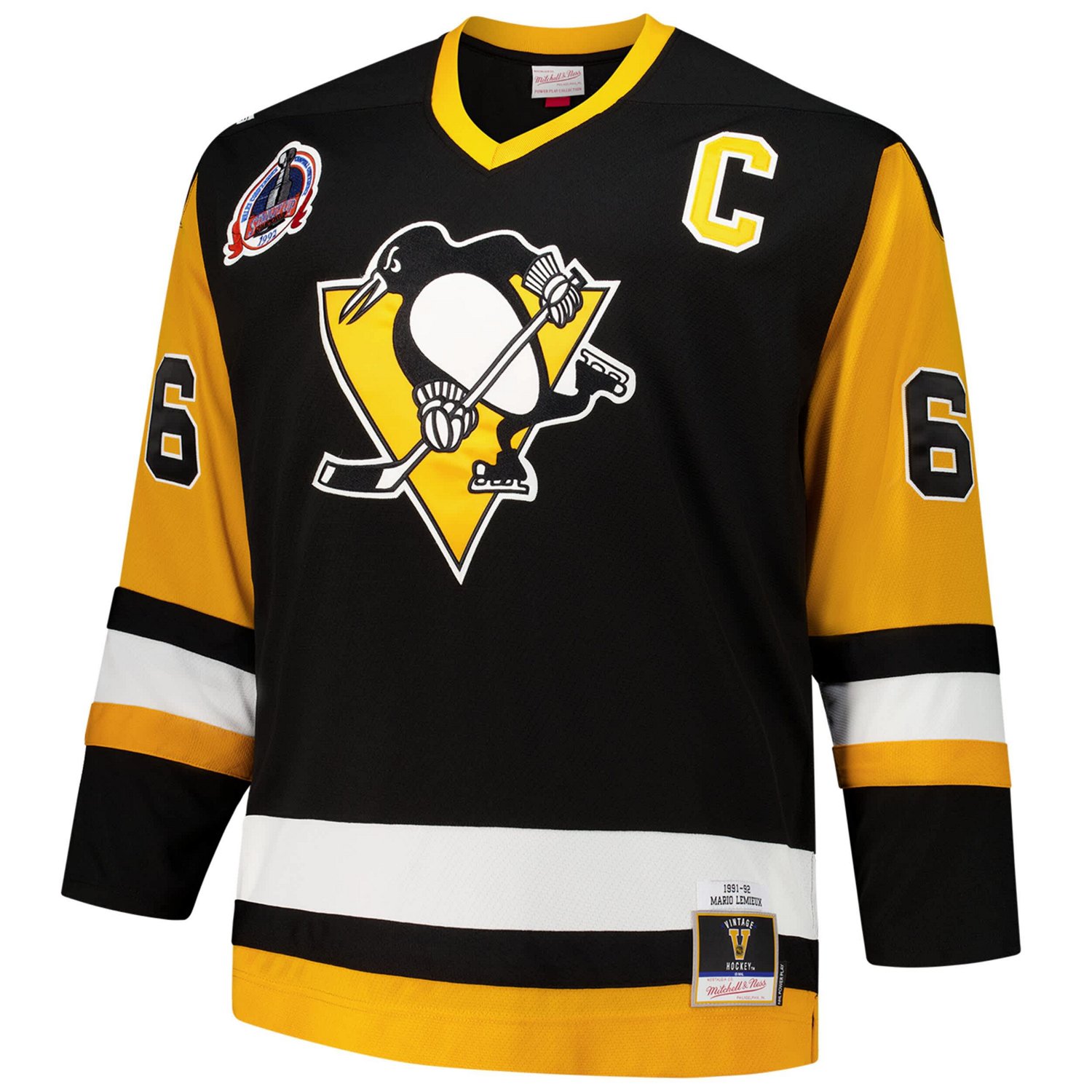 Mitchell  Ness Mario Lemieux Pittsburgh Penguins Big  Tall 1991 92 Blue Line 20 Jersey - view number 2