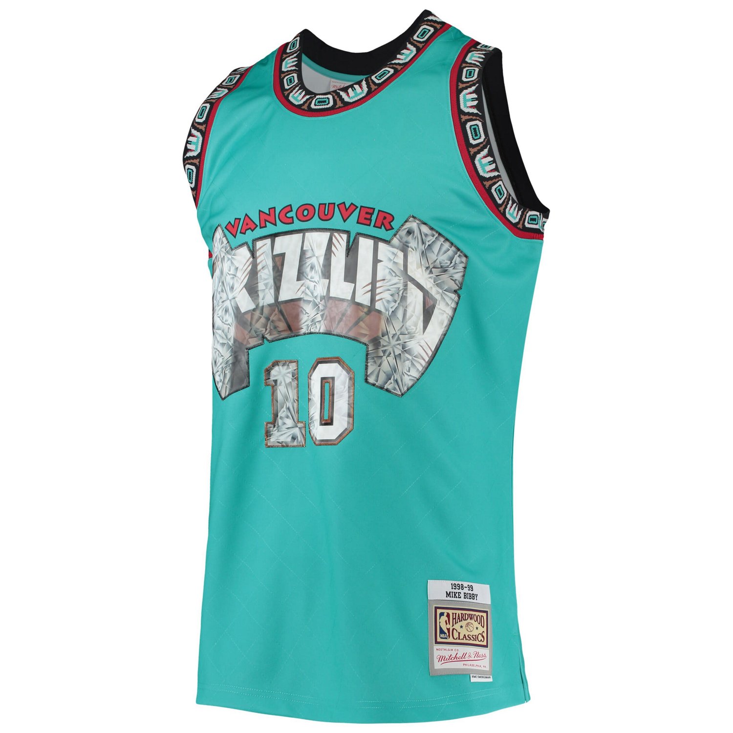 Mitchell  Ness Mike Bibby Vancouver Grizzlies 1996/97 Hardwood Classics NBA 75th Anniversary Diamond Swingman Jersey
