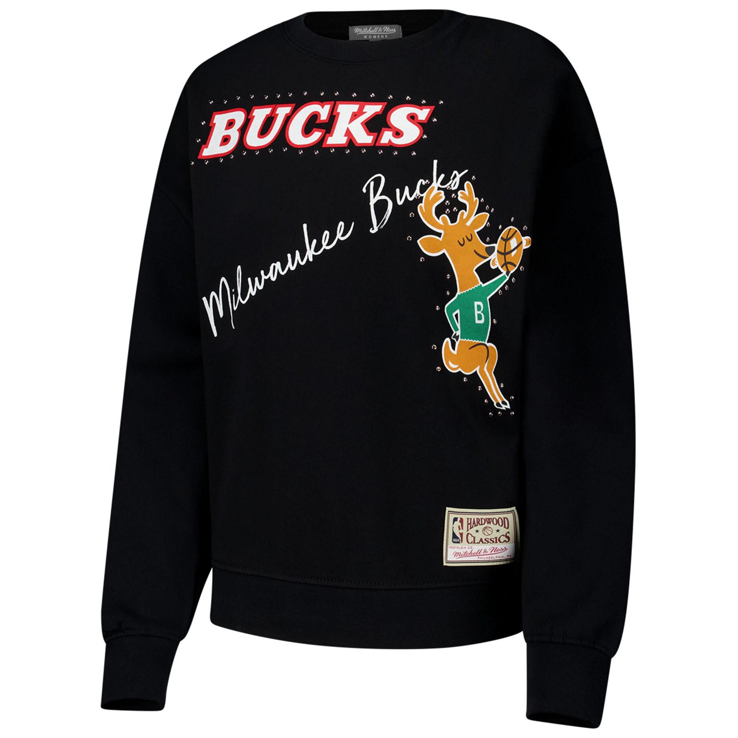 Mitchell  Ness Milwaukee Bucks Hardwood Classics Home Team Pullover Sweatshirt - view number 2