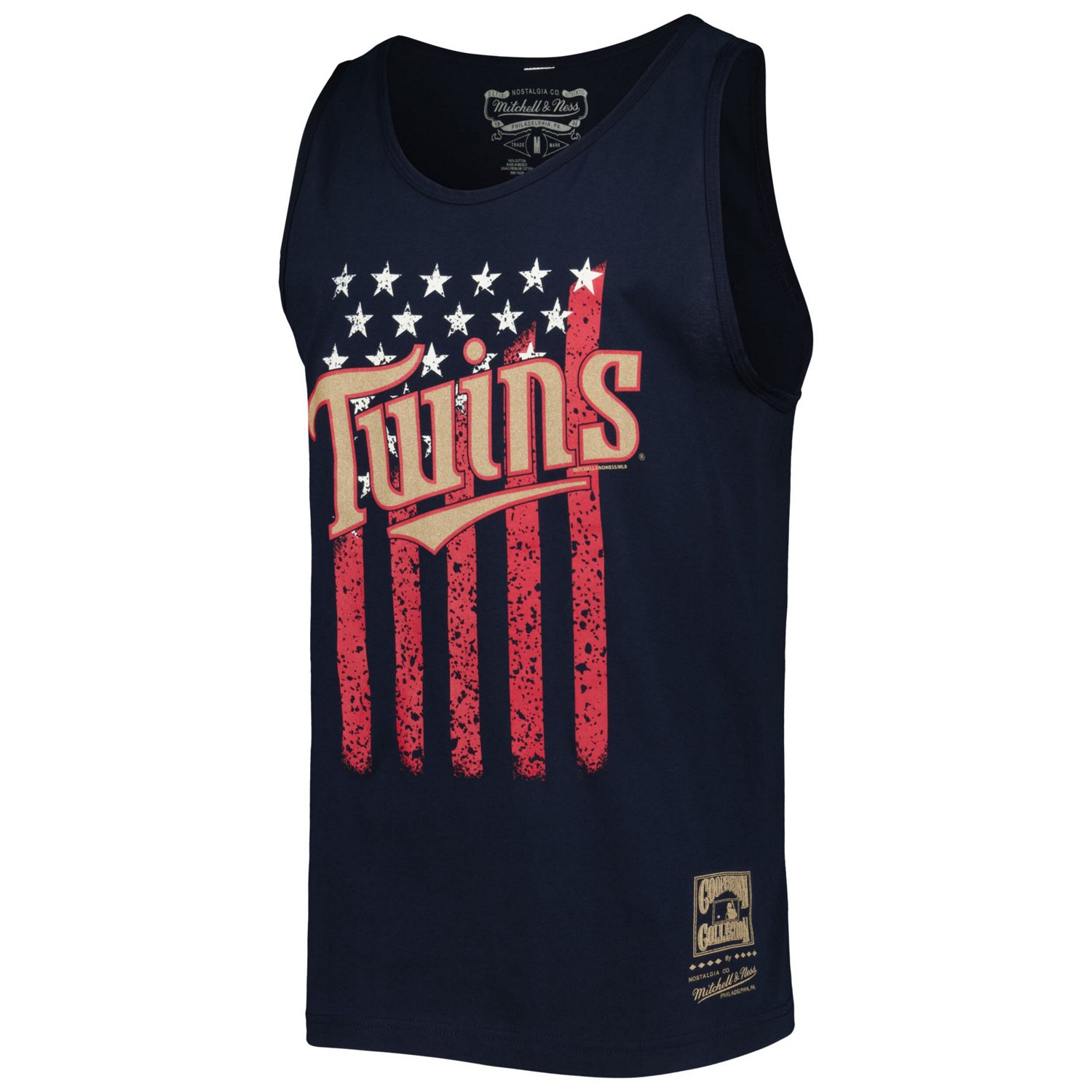 Mitchell  Ness Minnesota Twins Cooperstown Collection Stars and Stripes Tank Top - view number 2