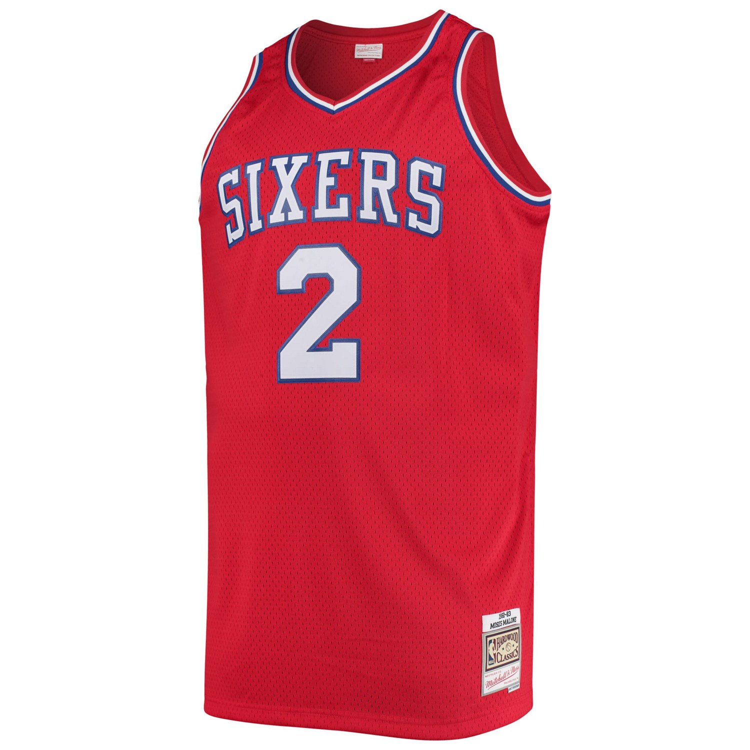 Mitchell  Ness Moses Malone Philadelphia 76ers 1982/83 Big  Tall Hardwood Classics Swingman Jersey                               - view number 2