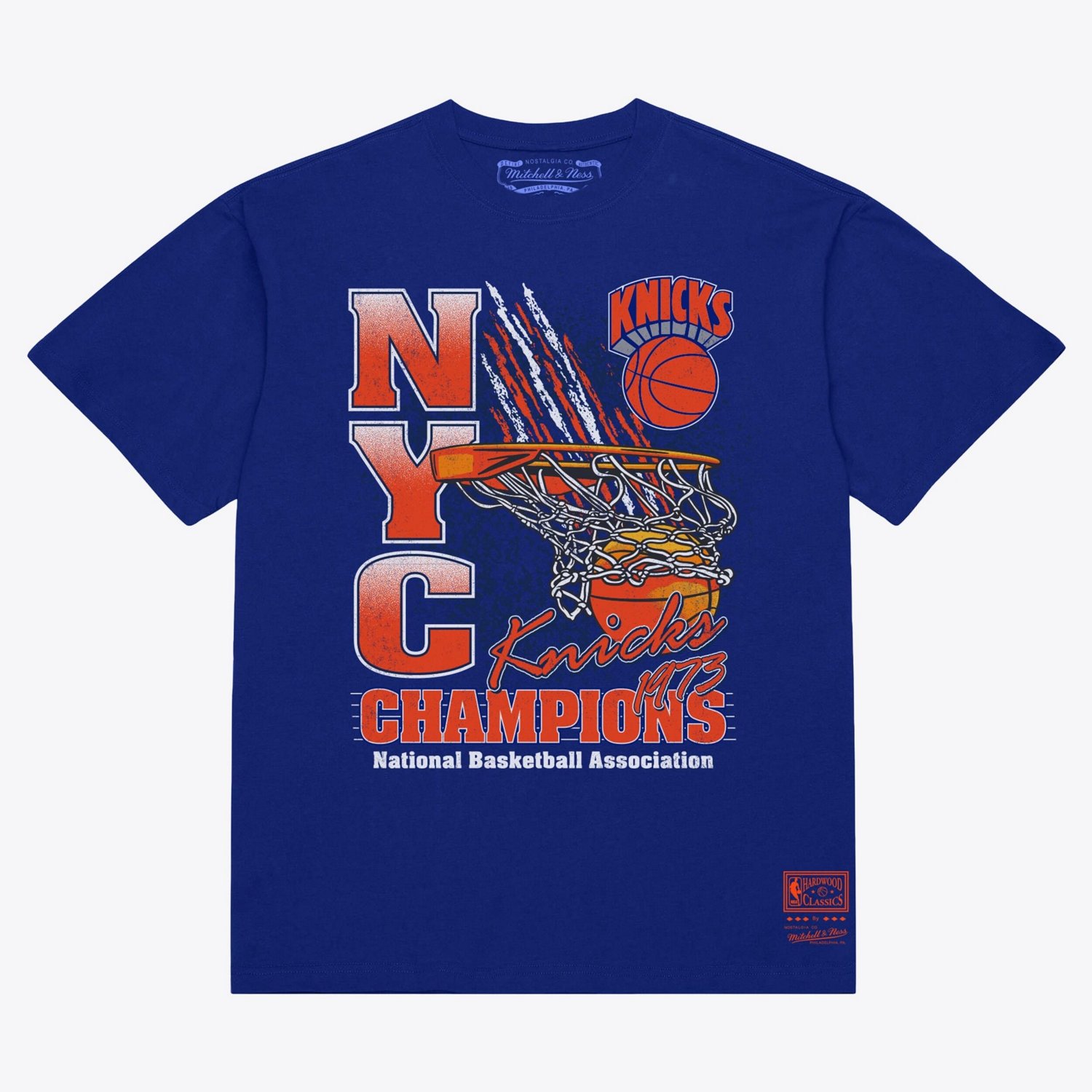 Mitchell  Ness New York Knicks 1973 NBA Finals Champions Net T-Shirt