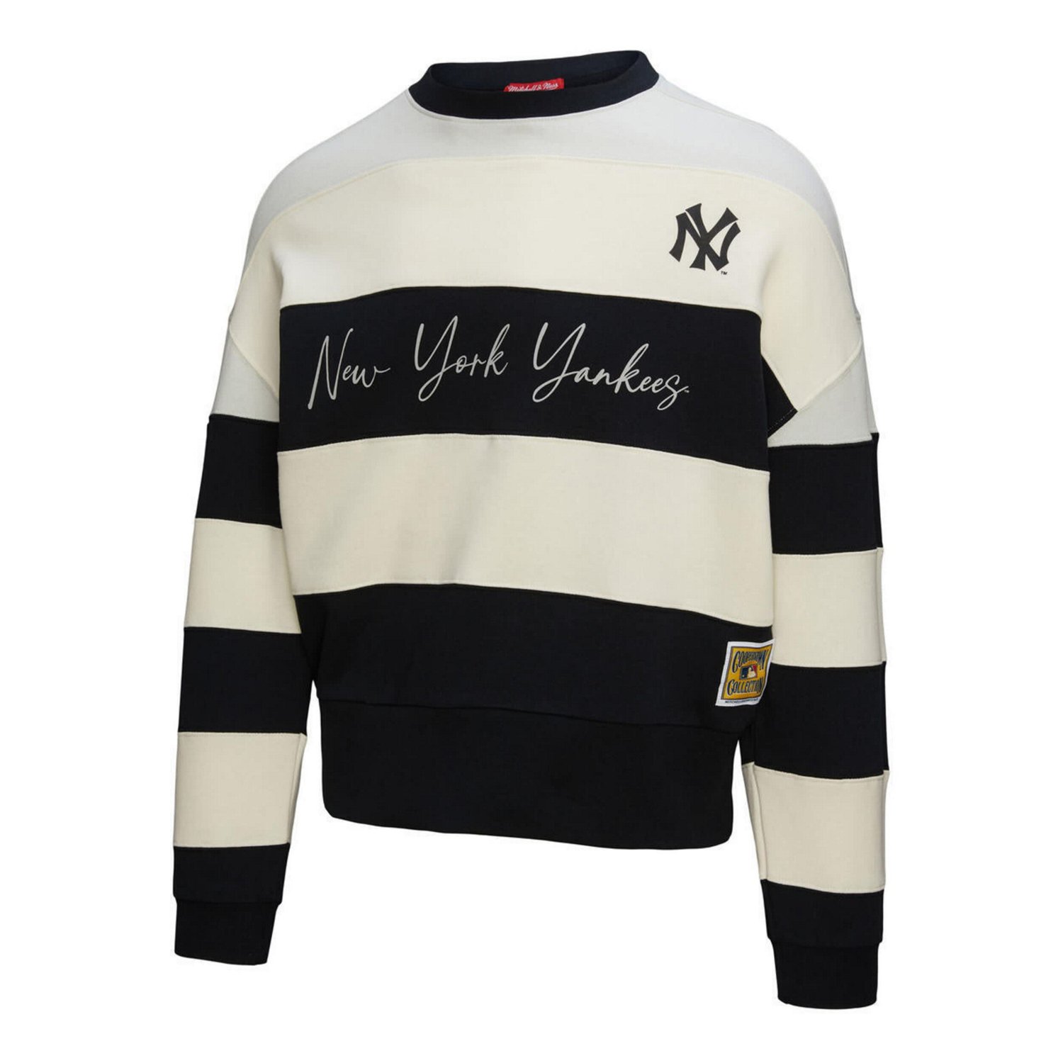 Mitchell  Ness New York Yankees Cooperstown Collection Blocked Fleece Pullover Sweatshirt