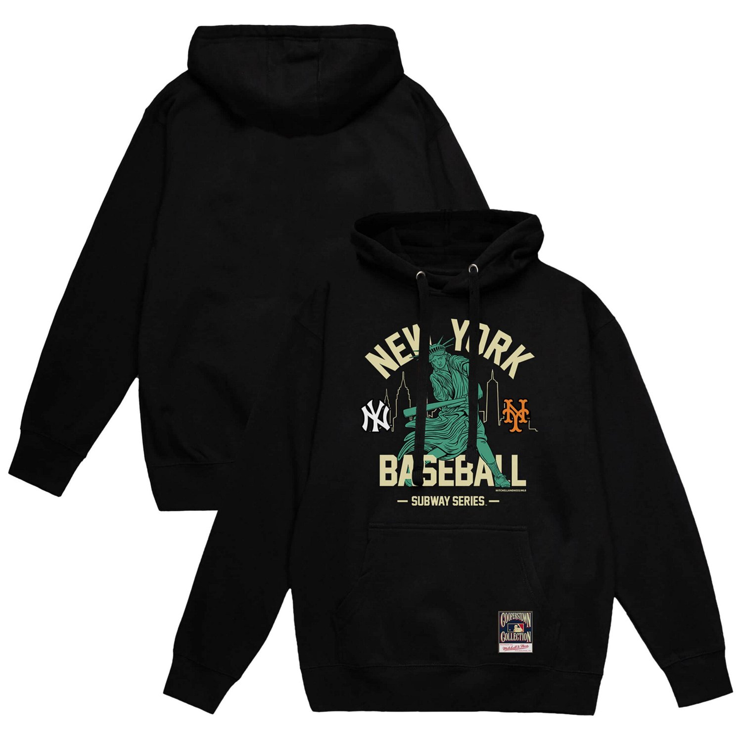 Mitchell  Ness New York Yankees vs New York Mets Subway Series Swinging Liberty Pullover Hoodie