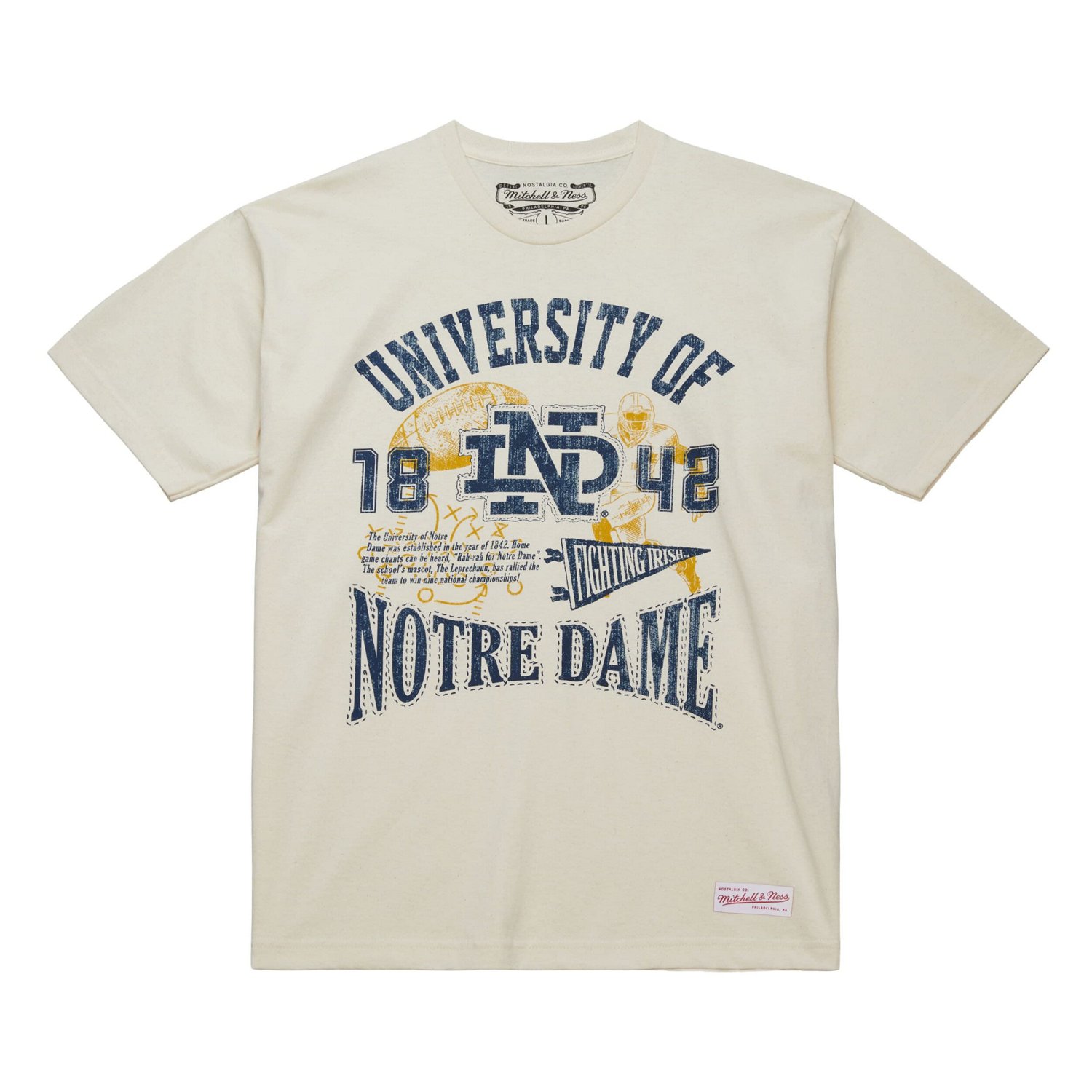 Mitchell  Ness Notre Dame Fighting Irish Heritage Scholar T-Shirt - view number 2
