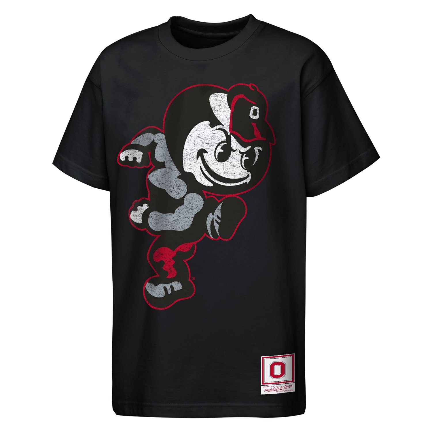 Mitchell  Ness Ohio State Buckeyes Mascot Big Face Heavyweight T-Shirt