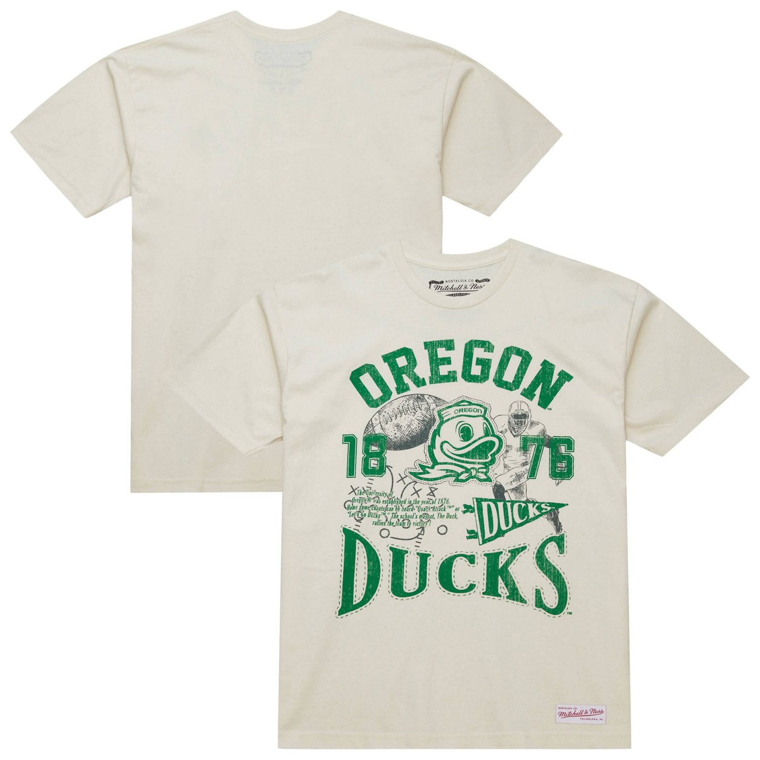 Mitchell  Ness Oregon Ducks Heritage Scholar T-Shirt