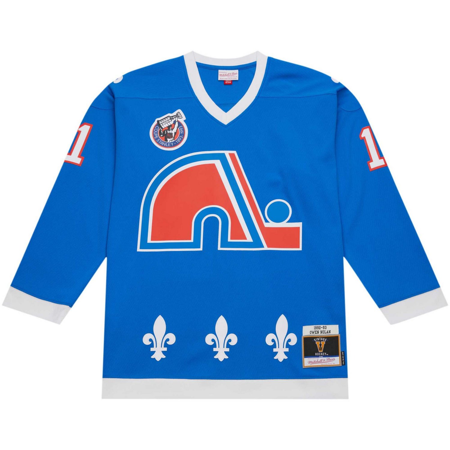 Mitchell  Ness Owen Nolan Quebec Nordiques 1992 93 Line Player Jersey - view number 2
