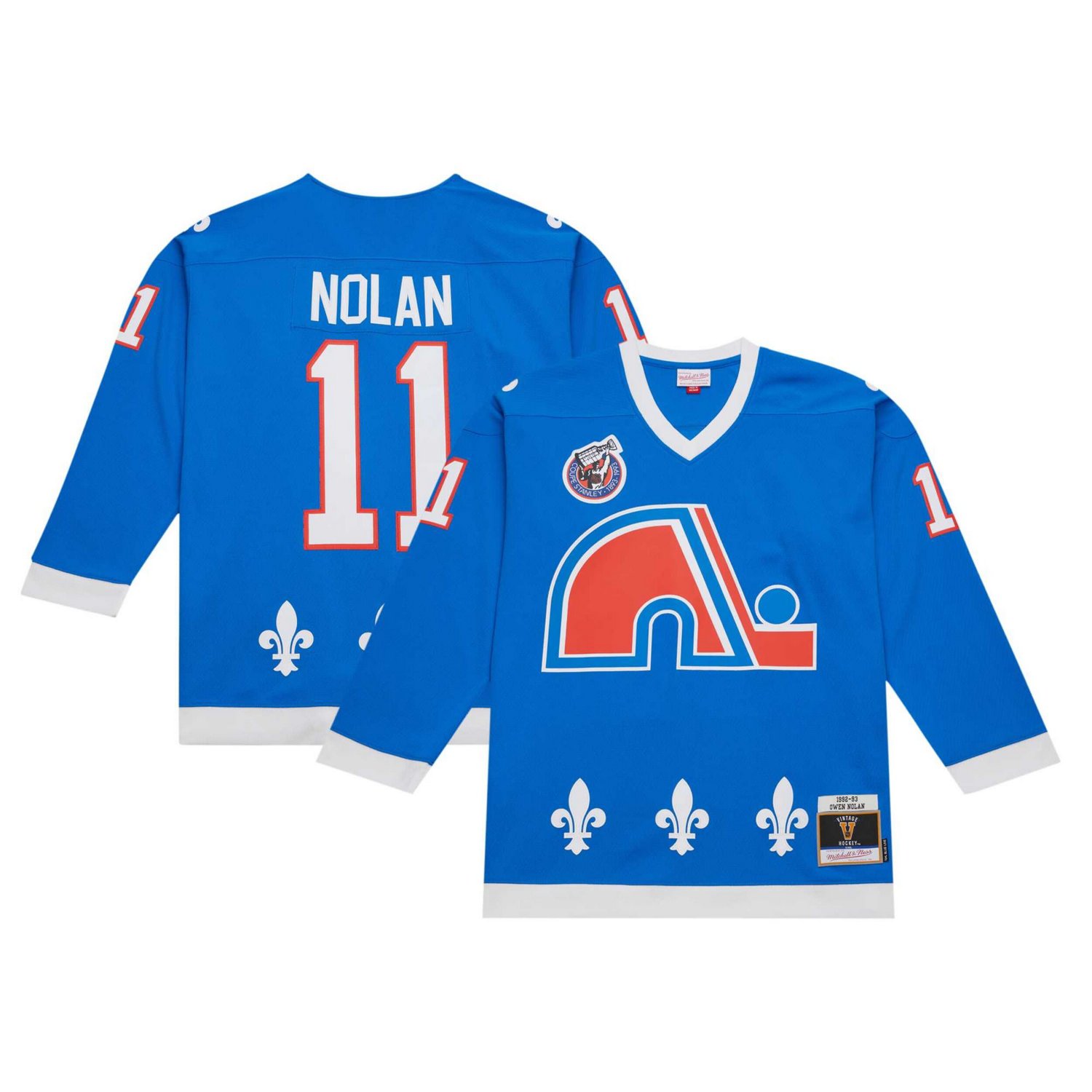 Mitchell  Ness Owen Nolan Quebec Nordiques 1992 93 Line Player Jersey - view number 1