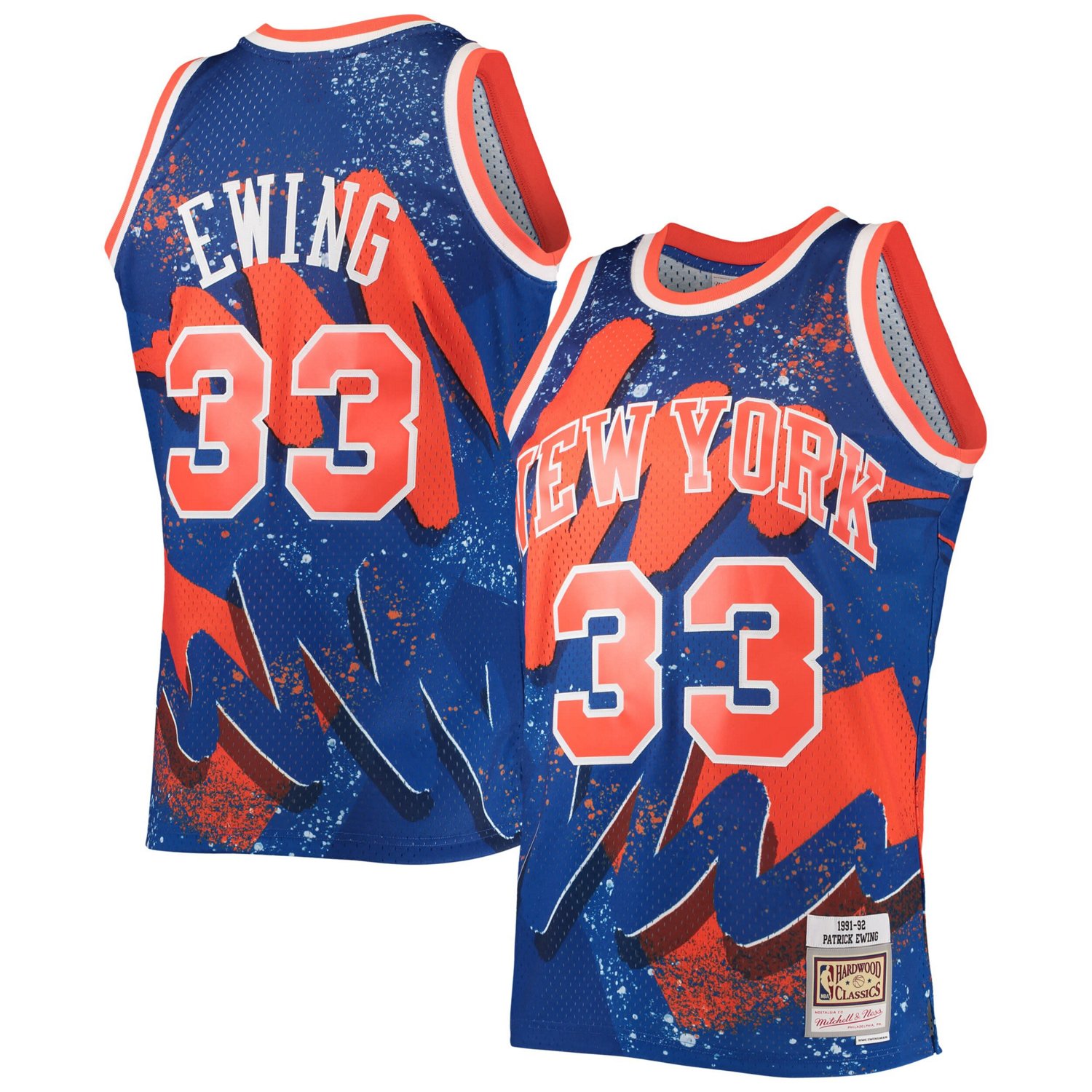 Mitchell  Ness Patrick Ewing New York Knicks Hardwood Classics 1991/92 Hyper Hoops Swingman Jersey