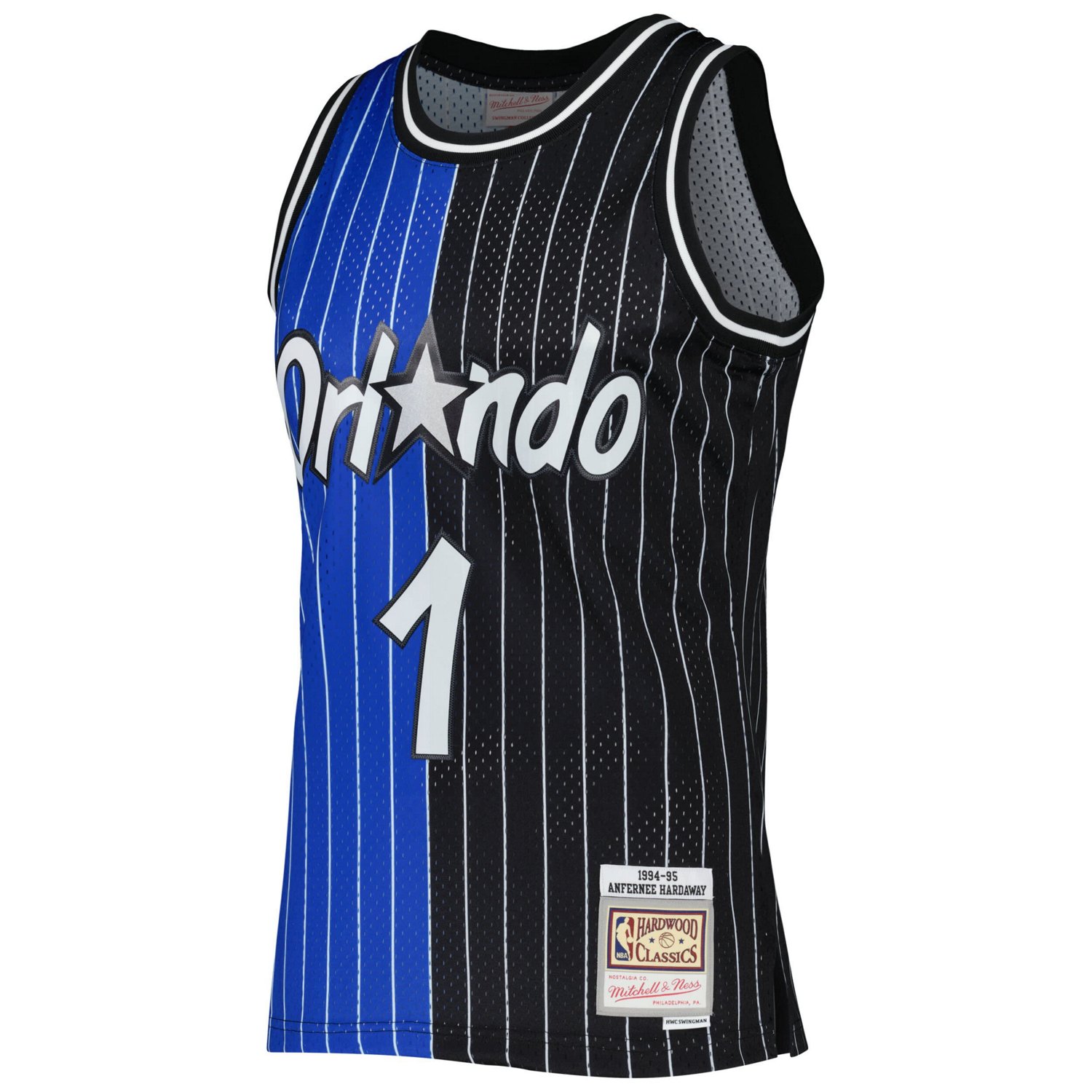 Mitchell  Ness Penny Hardaway /Black Orlando Magic Hardwood Classics 1994/95 Split Swingman Jersey                               - view number 2