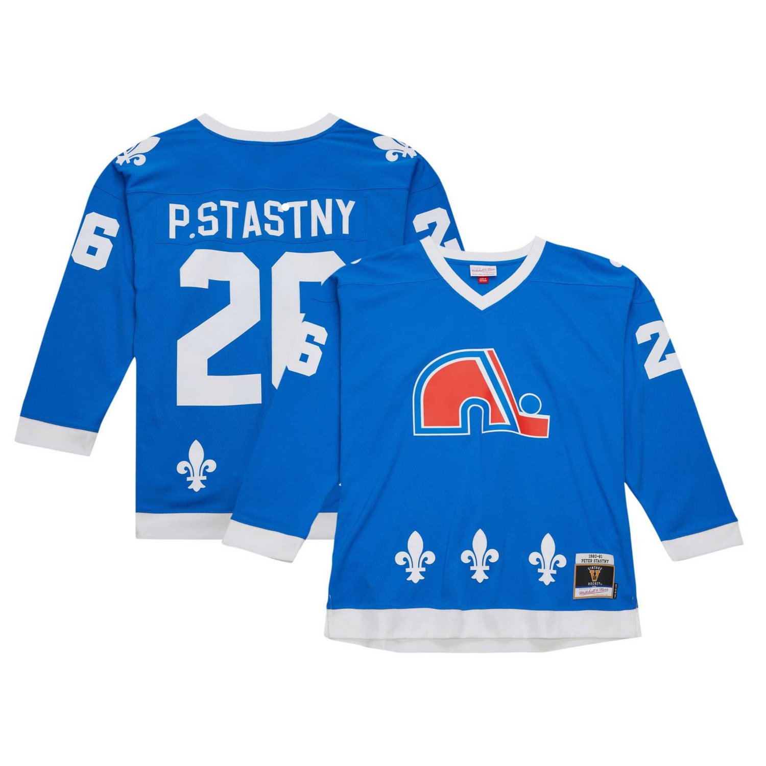 Mitchell  Ness Peter Stastny Quebec Nordiques Vintage Hockey 1980 81 Line Player Jersey
