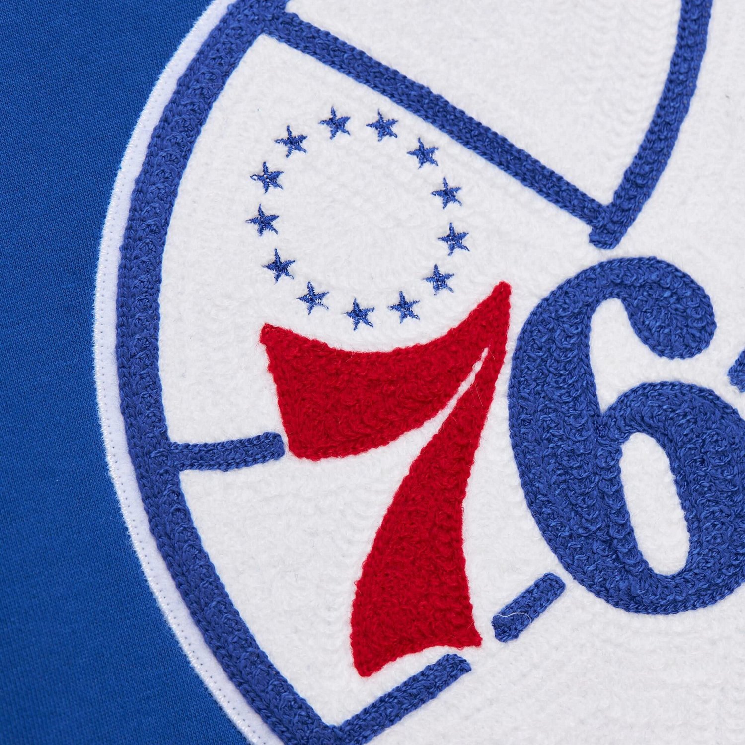 Mitchell  Ness Philadelphia 76ers Chainstitch Applique Vintage Heavyweight Pullover Hoodie - view number 4