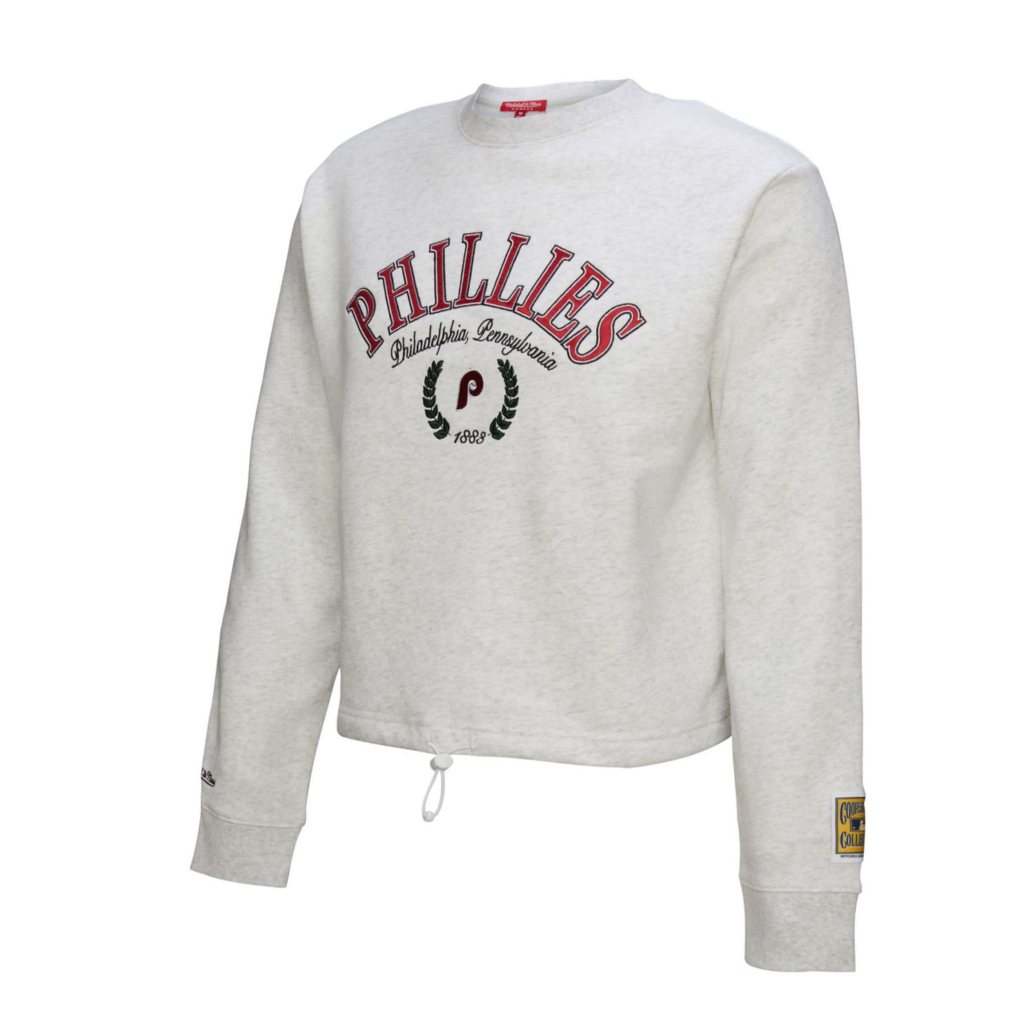 Mitchell  Ness Philadelphia Phillies Cropped Toggle Pullover Sweatshirt - view number 2