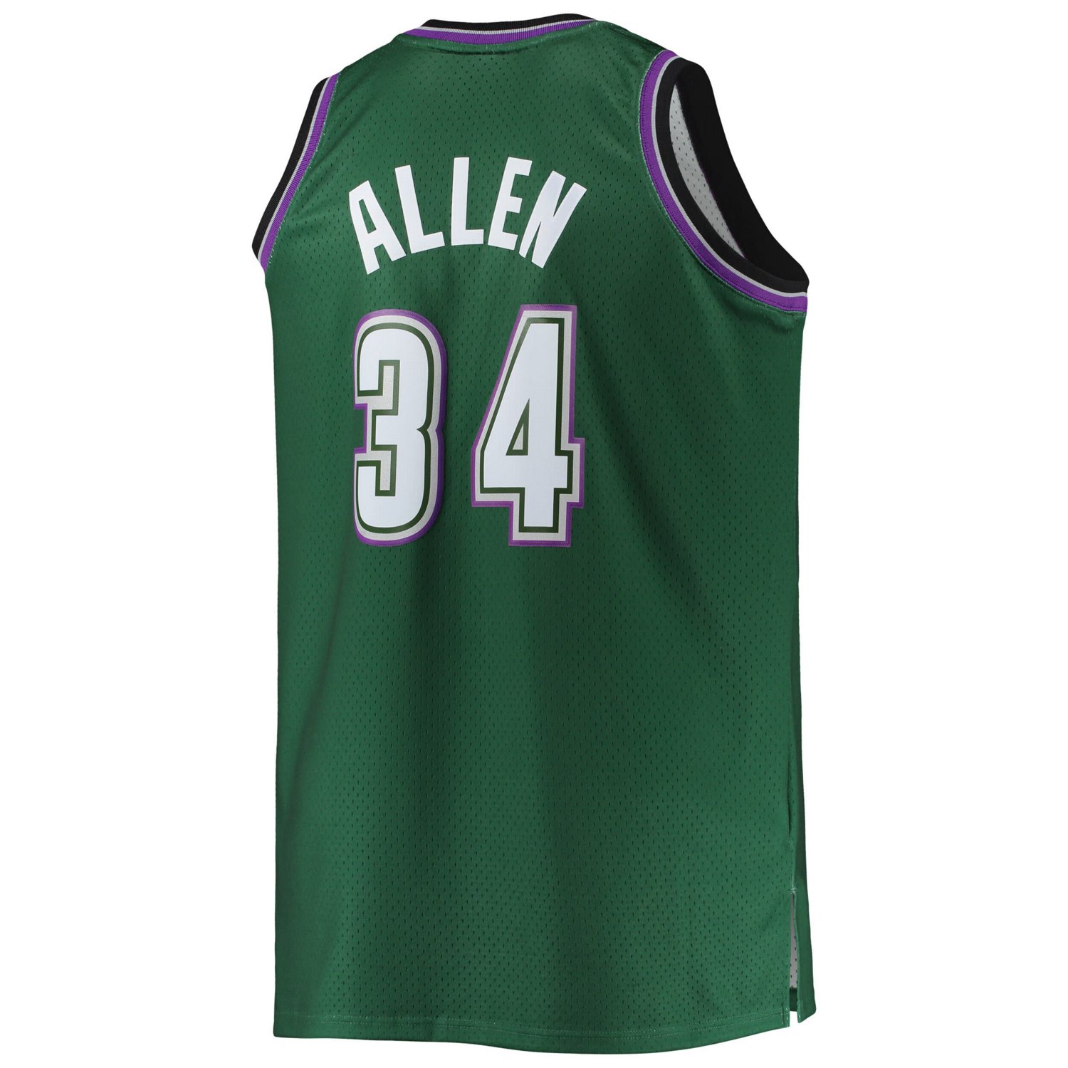 Mitchell  Ness Ray Allen Hunter Milwaukee Bucks Big  Tall 1996/97 Hardwood Classics Swingman Jersey                              - view number 3
