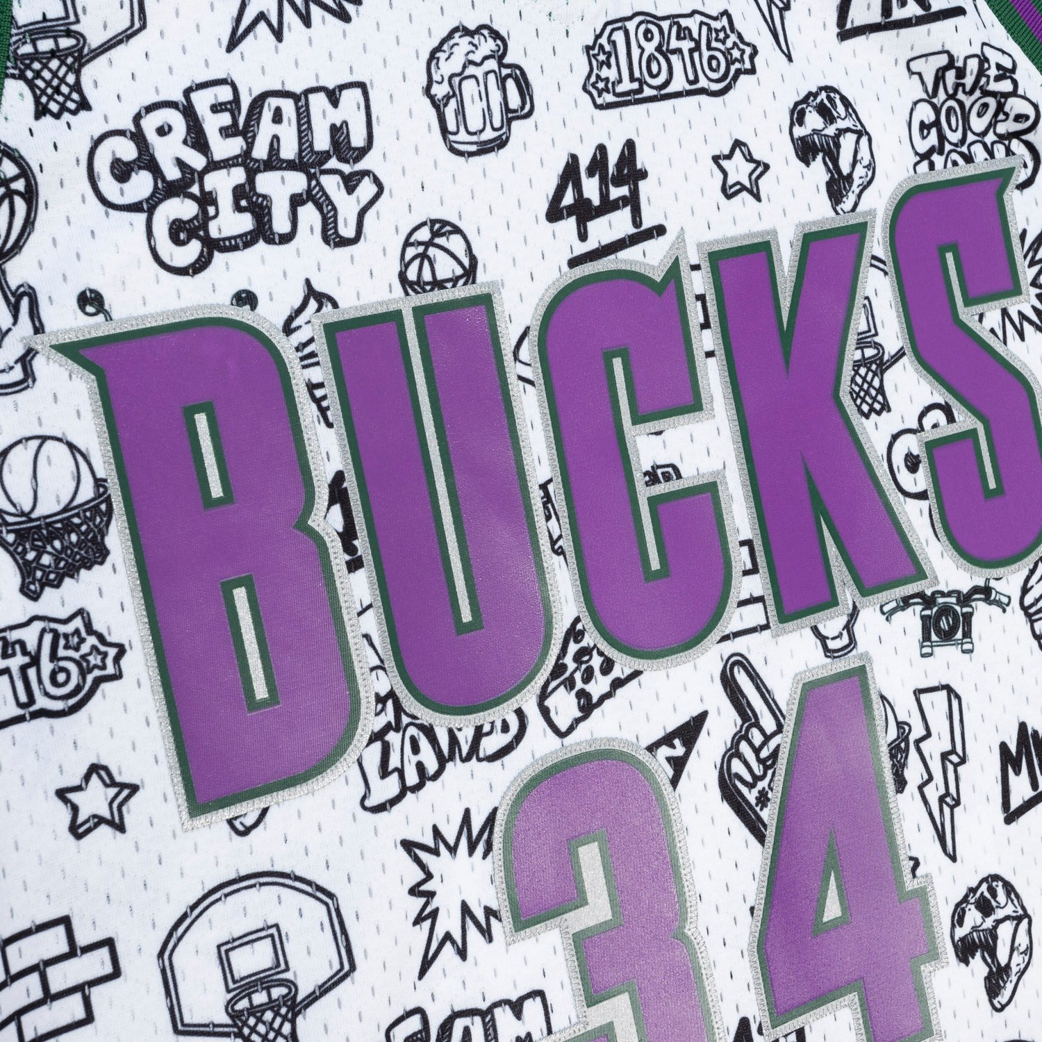 Mitchell  Ness Ray Allen Milwaukee Bucks 2000/01 Swingman Jersey                                                                 - view number 4