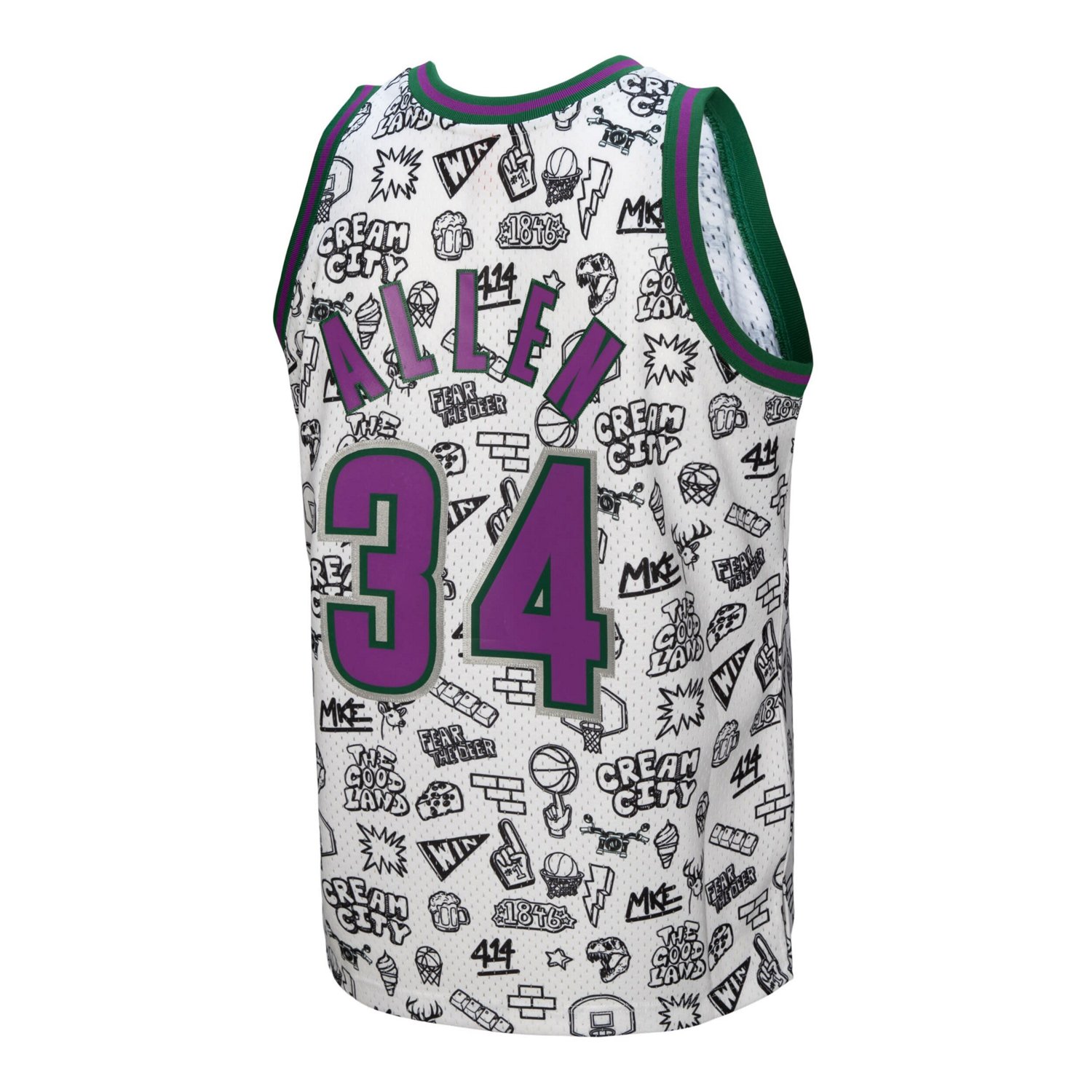 Mitchell  Ness Ray Allen Milwaukee Bucks 2000/01 Swingman Jersey                                                                 - view number 3