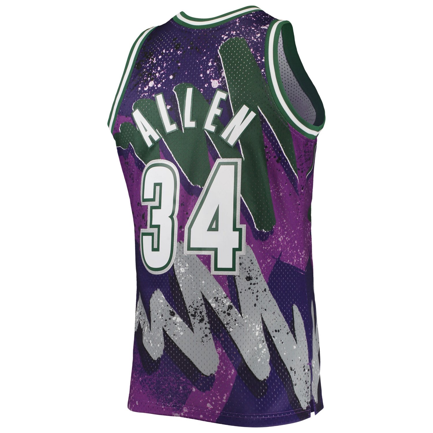Mitchell  Ness Ray Allen Milwaukee Bucks Hardwood Classics 2000/01 Hyper Hoops Swingman Jersey                                   - view number 3