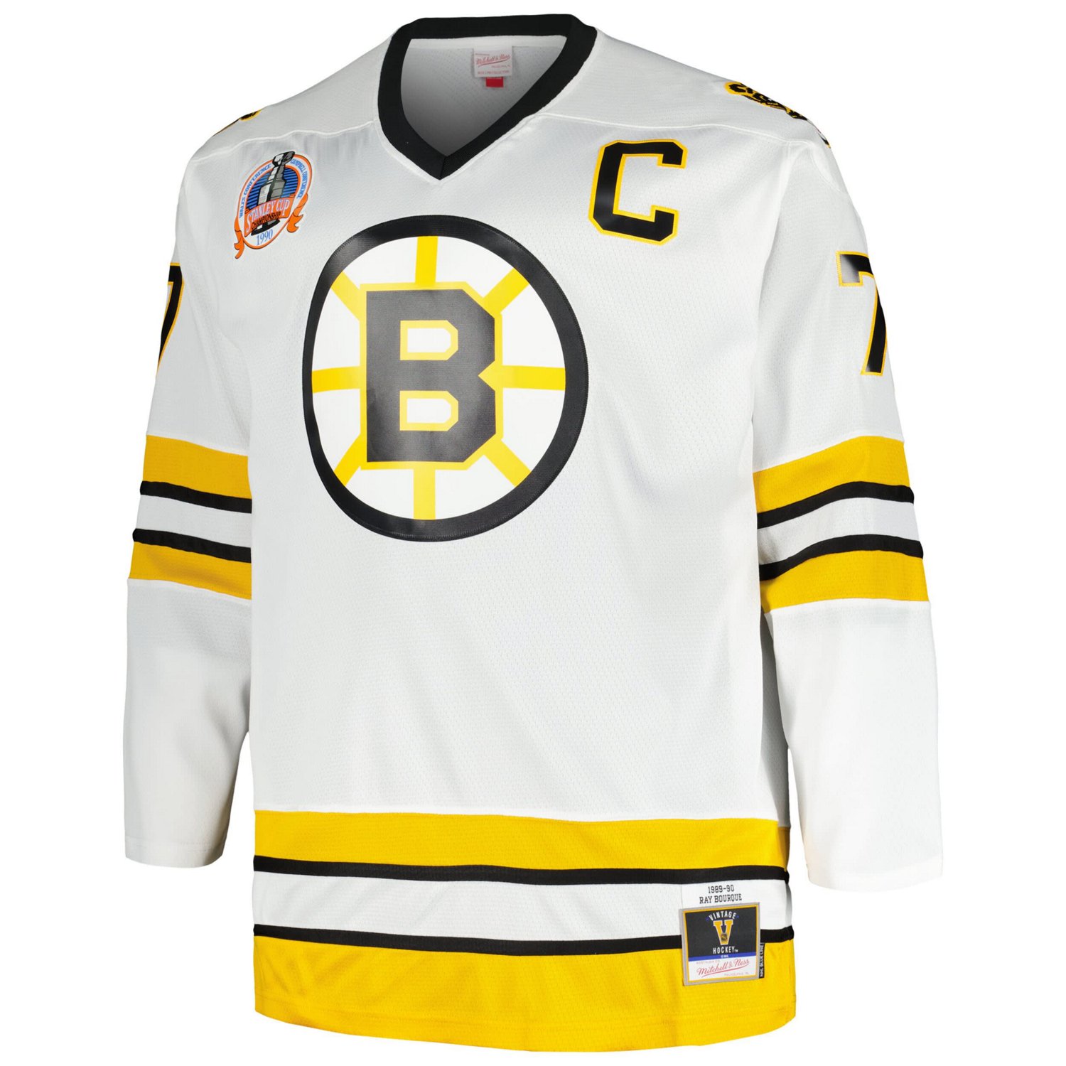 Mitchell  Ness Ray Bourque Boston Bruins Big  Tall Captain Patch Blue Line Player Jersey                                         - view number 2