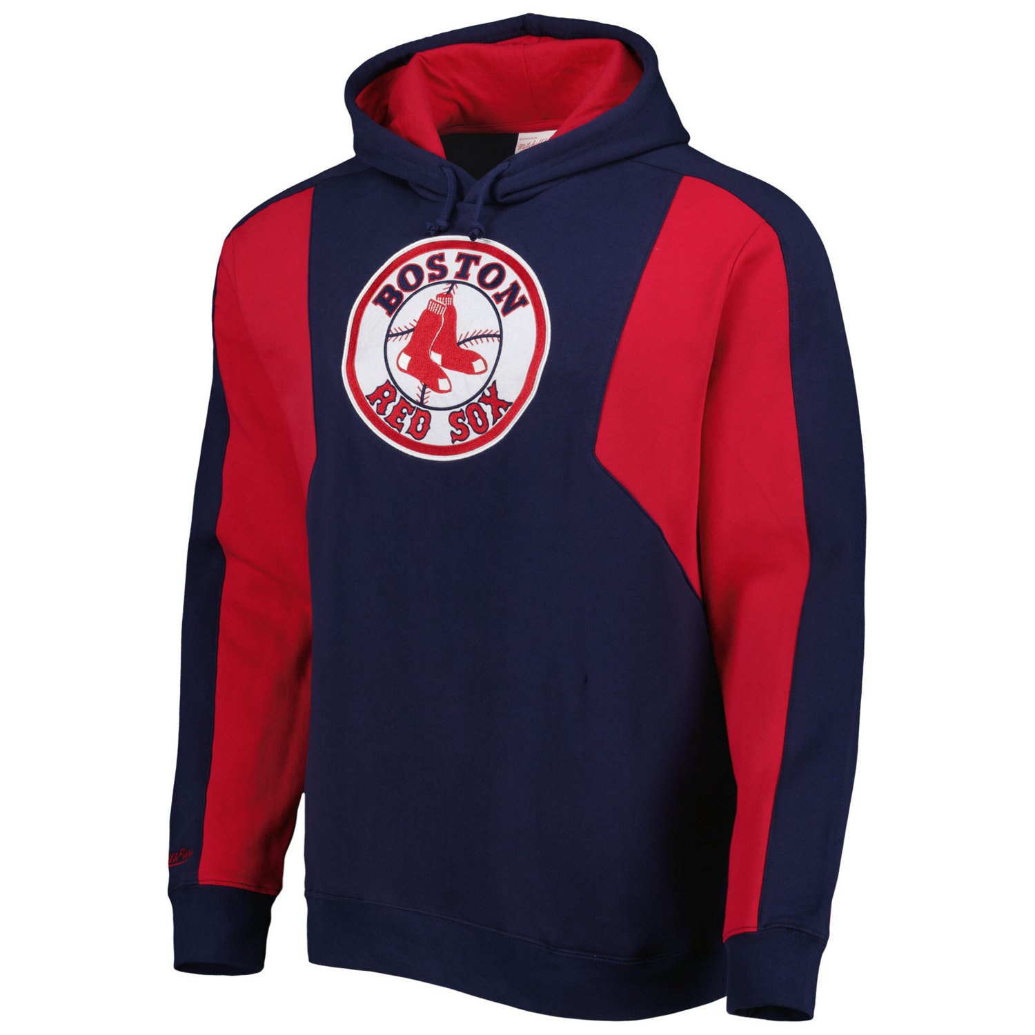 Mitchell  Ness /Red Boston Red Sox Colorblocked Fleece Pullover Hoodie - view number 2