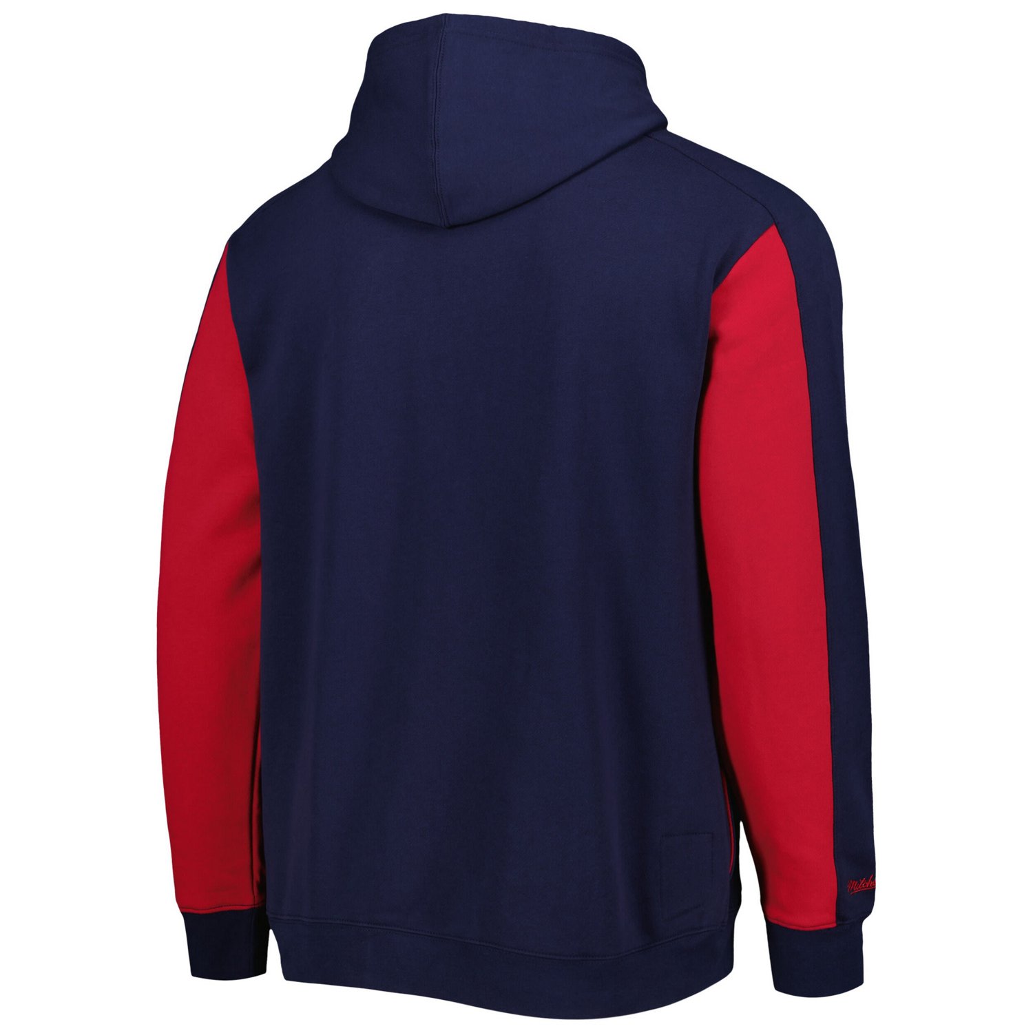 Mitchell  Ness /Red Boston Red Sox Colorblocked Fleece Pullover Hoodie - view number 3