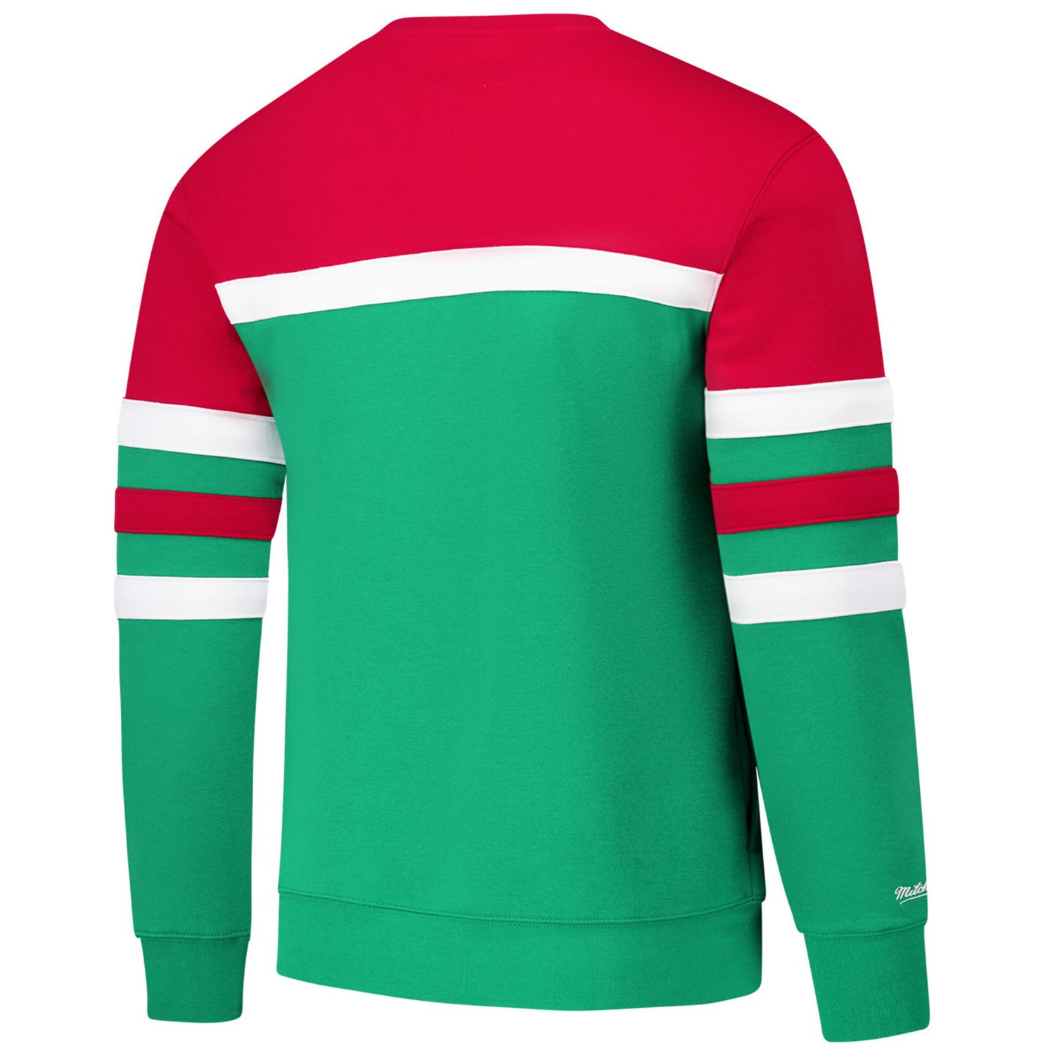 Mitchell  Ness Red Milwaukee Bucks Hardwood Classics Vintage Logo Head Coach Pullover Sweatshirt - view number 3
