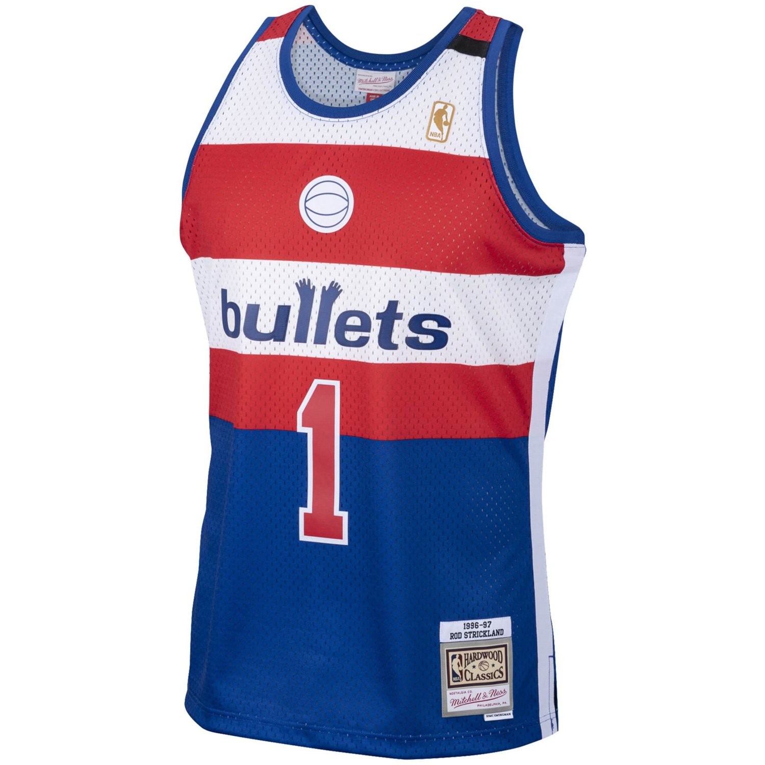 Mitchell  Ness Rod Strickland Washington Bullets 2001/02 Hardwood Classics Swingman Jersey                                       - view number 2