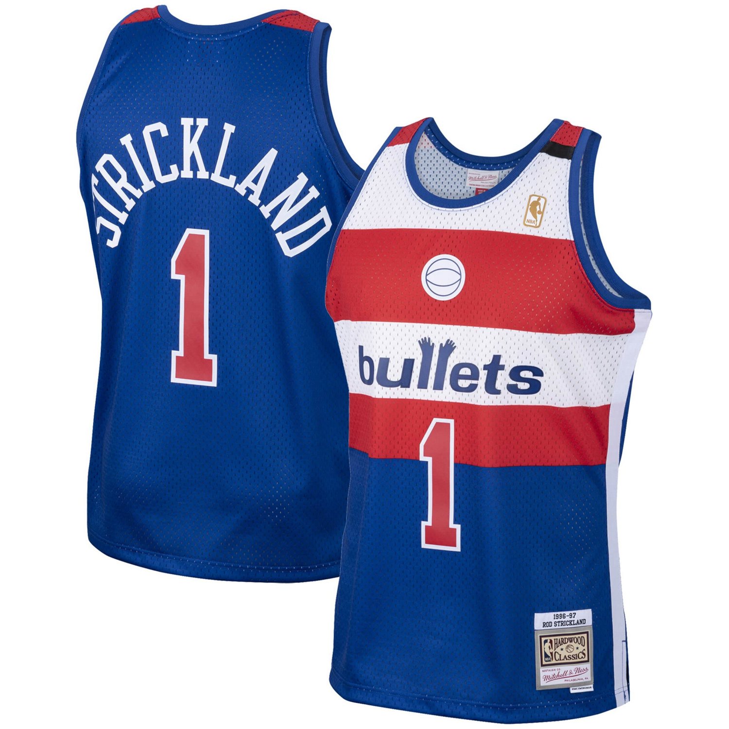 Mitchell  Ness Rod Strickland Washington Bullets 2001/02 Hardwood Classics Swingman Jersey                                       - view number 1