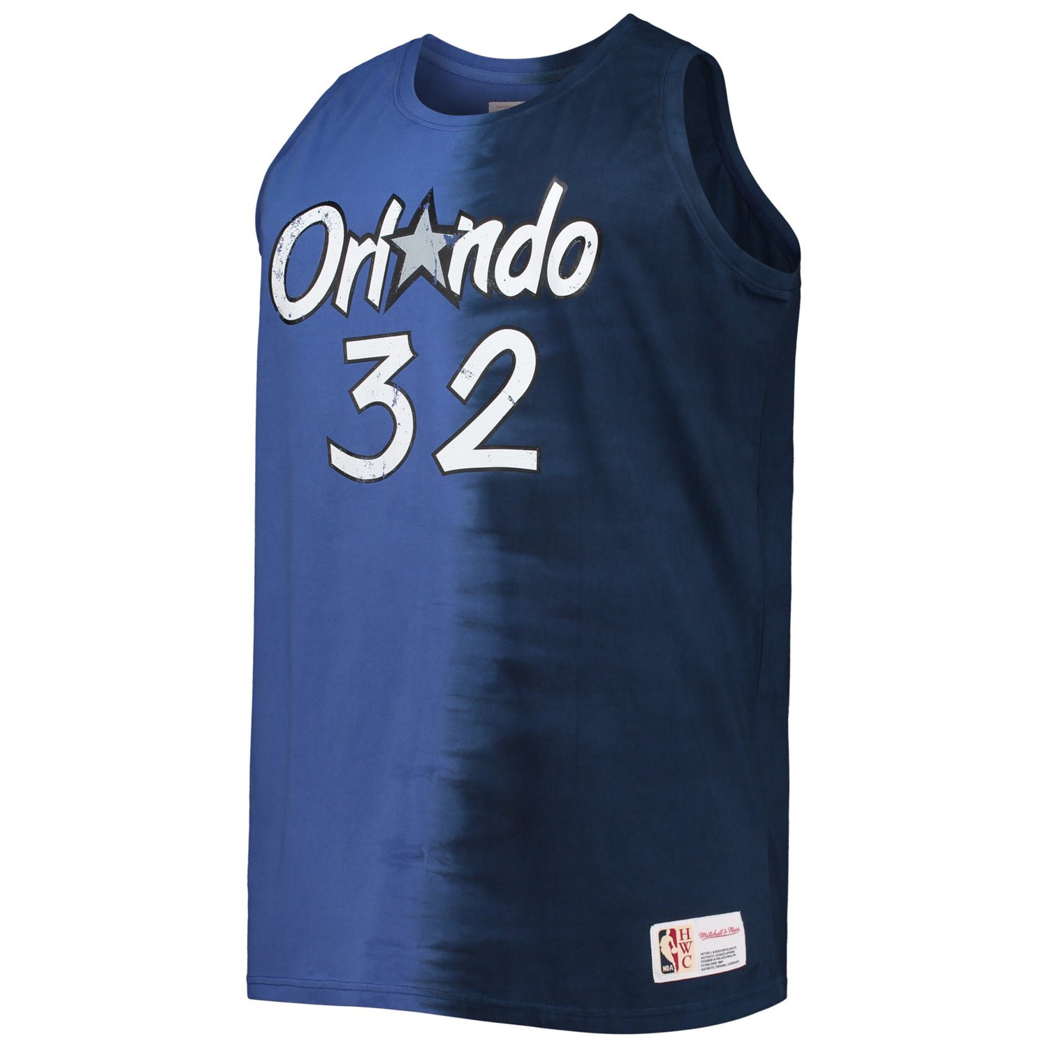 Mitchell  Ness Shaquille O'Neal /Navy Orlando Magic Big  Tall Profile Tie-Dye Player Tank Top                                    - view number 2