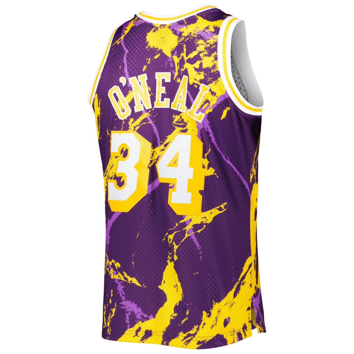 Mitchell  Ness Shaquille O'Neal Los Angeles Lakers 1996/97 Hardwood Classics Marble Swingman Jersey                              - view number 3