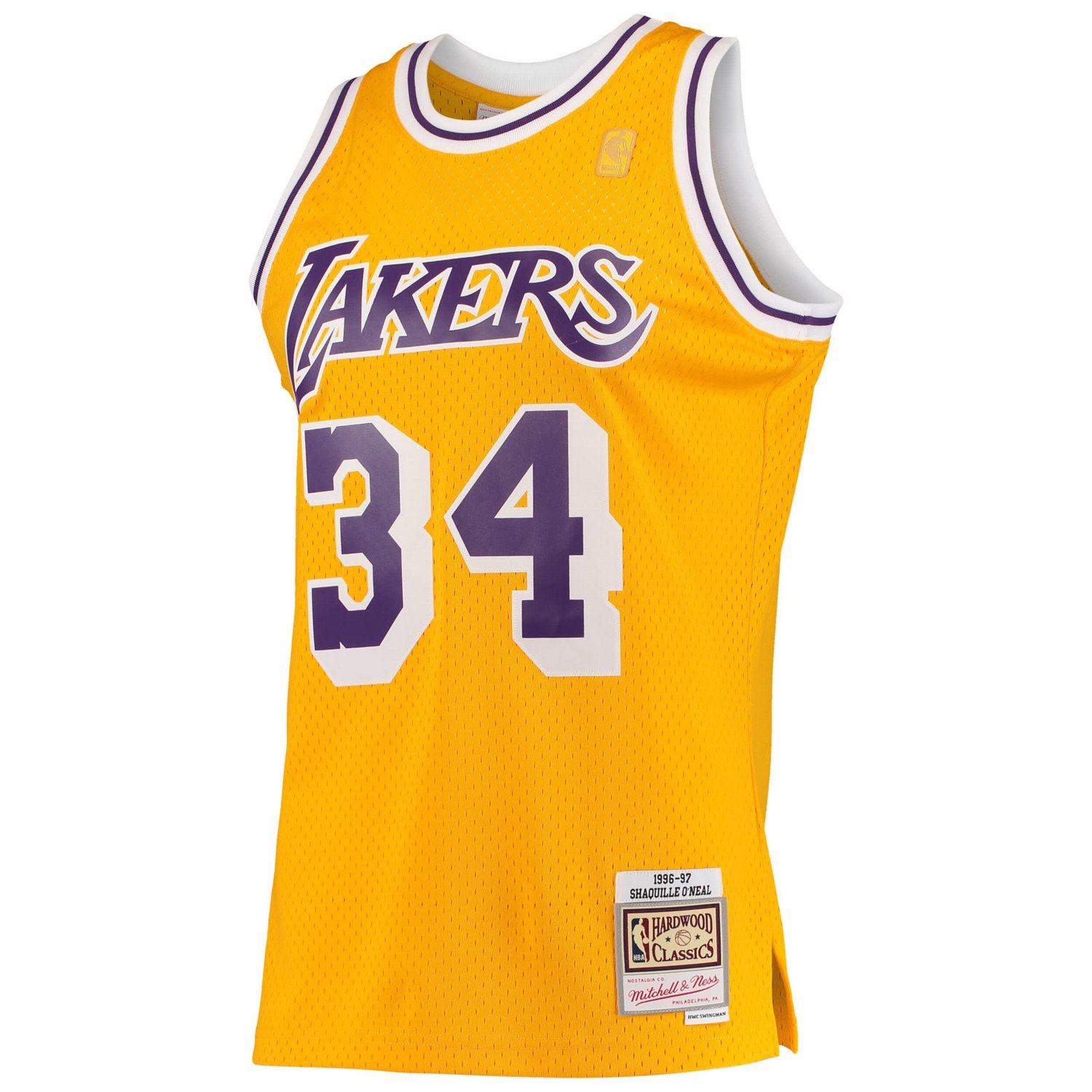 Mitchell  Ness Shaquille O'Neal Los Angeles Lakers 1996/97 Hardwood Classics Swingman Jersey                                     - view number 2