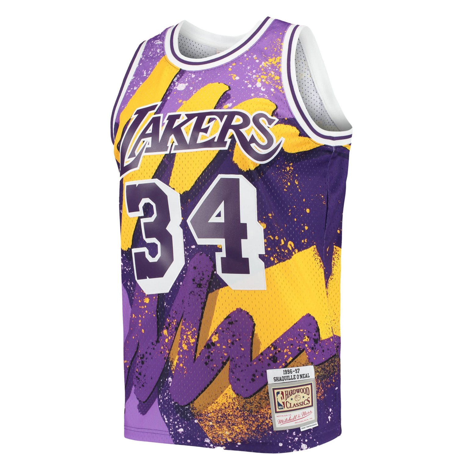 Mitchell  Ness Shaquille O'Neal Los Angeles Lakers Hardwood Classics 1996/97 Hyper Hoops Swingman Jersey                         - view number 2
