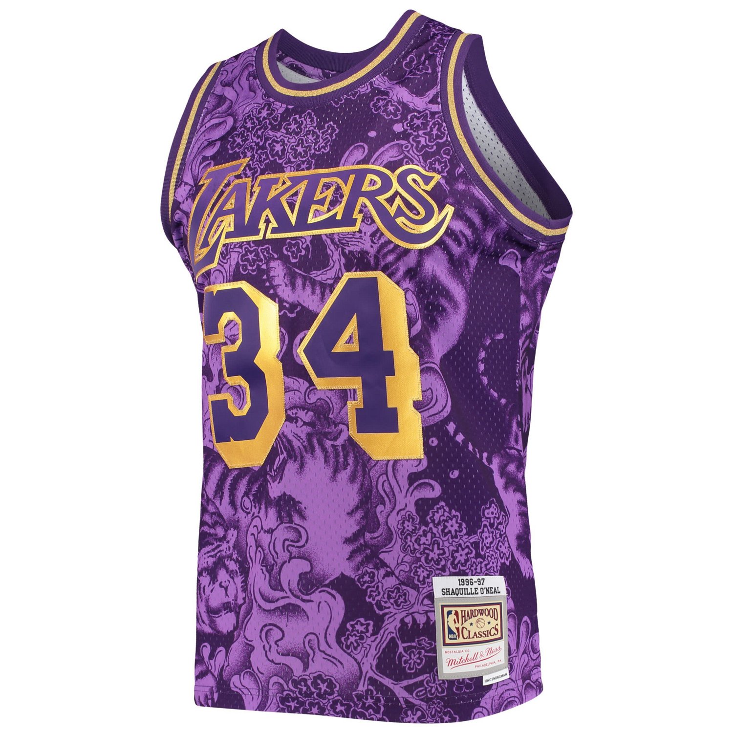 Mitchell  Ness Shaquille O'Neal Los Angeles Lakers Hardwood Classics 1996/97 Lunar New Year Swingman Jersey                      - view number 2