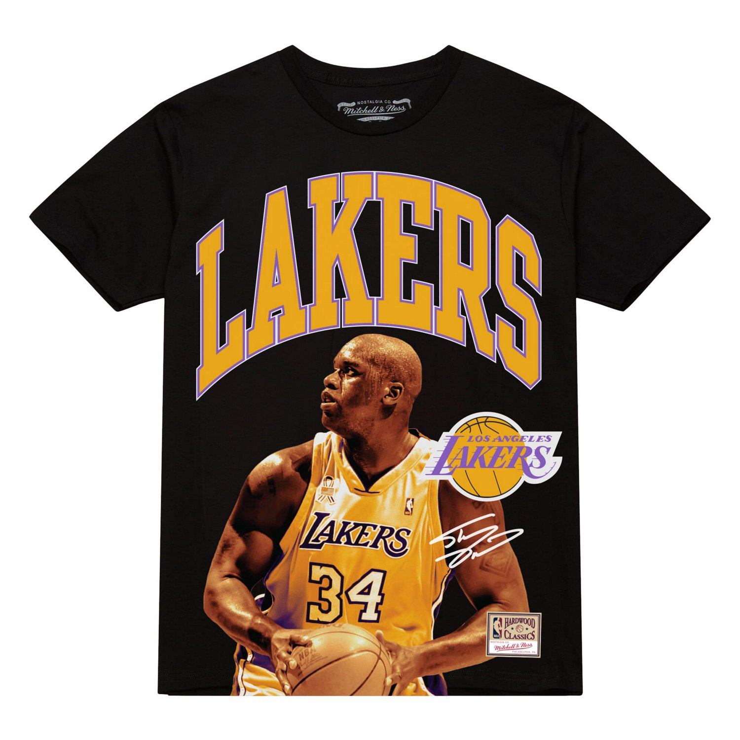 Mitchell  Ness Shaquille O'Neal Los Angeles Lakers Hardwood Classics Player Arch T-Shirt - view number 2