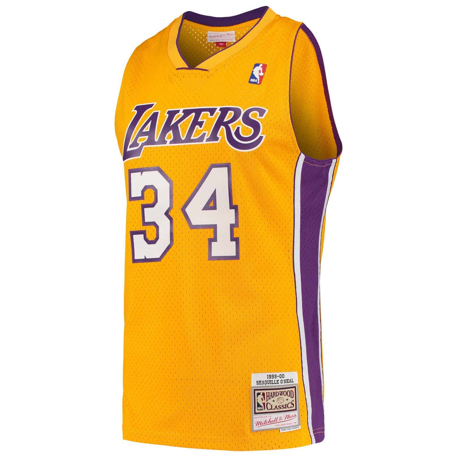 Mitchell  Ness Shaquille O'Neal Los Angeles Lakers Hardwood Classics Swingman Jersey                                             - view number 2